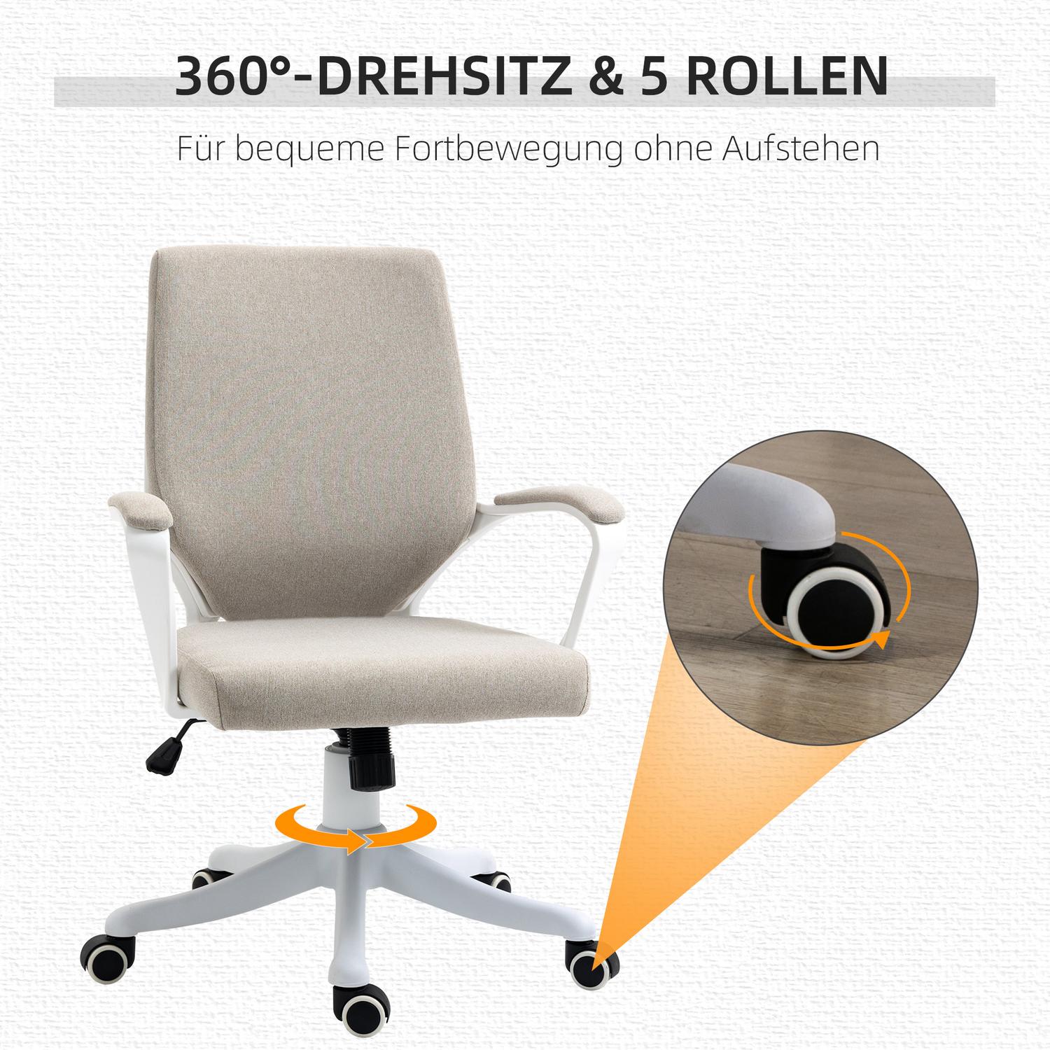 Ergonomisk kontorsstol – justerbar, vadderad, vridbar