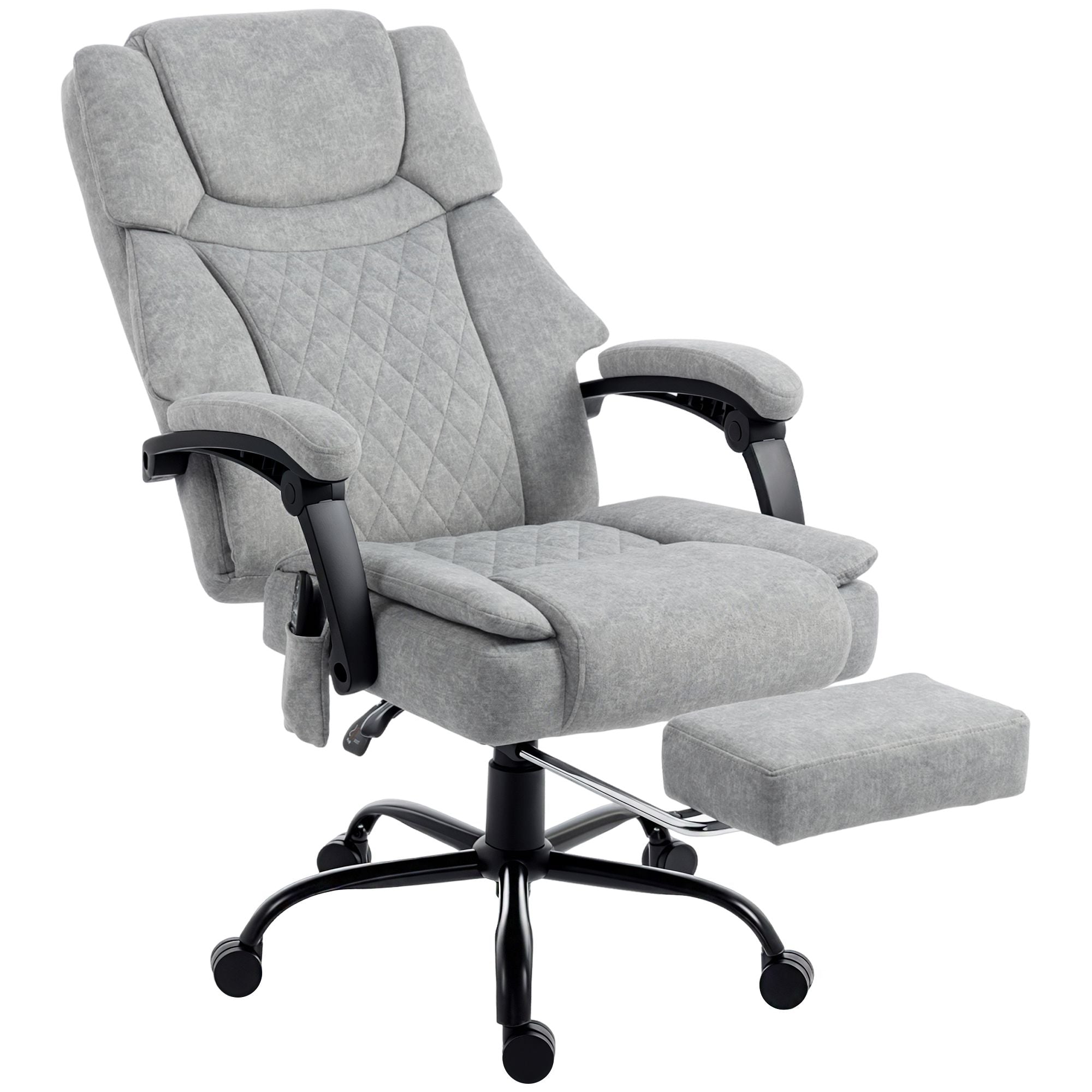 Ergonomisk kontorsstol med massage och värme, lutningsbar 135