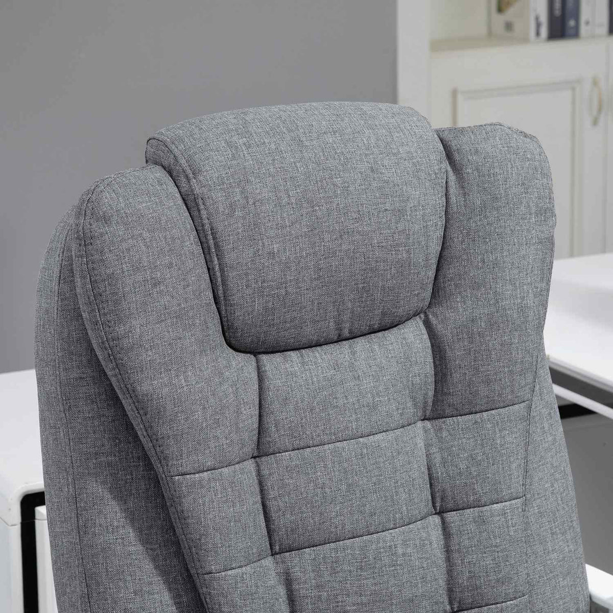 Chaise de bureau ergonomique avec chauffage, massage et repose-pieds