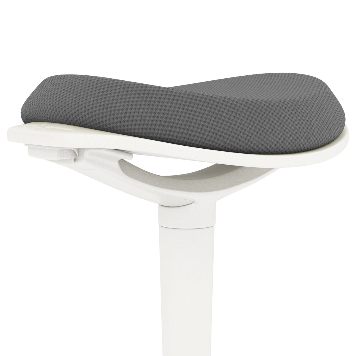 Ergonomischer Drehhocker – höhenverstellbar, graues Mesh