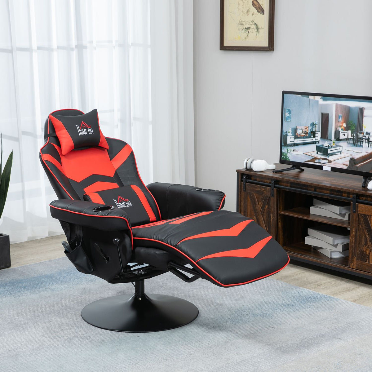 Ergonomischer Relaxsessel Loungesessel, Kunstleder, Massagefunktion