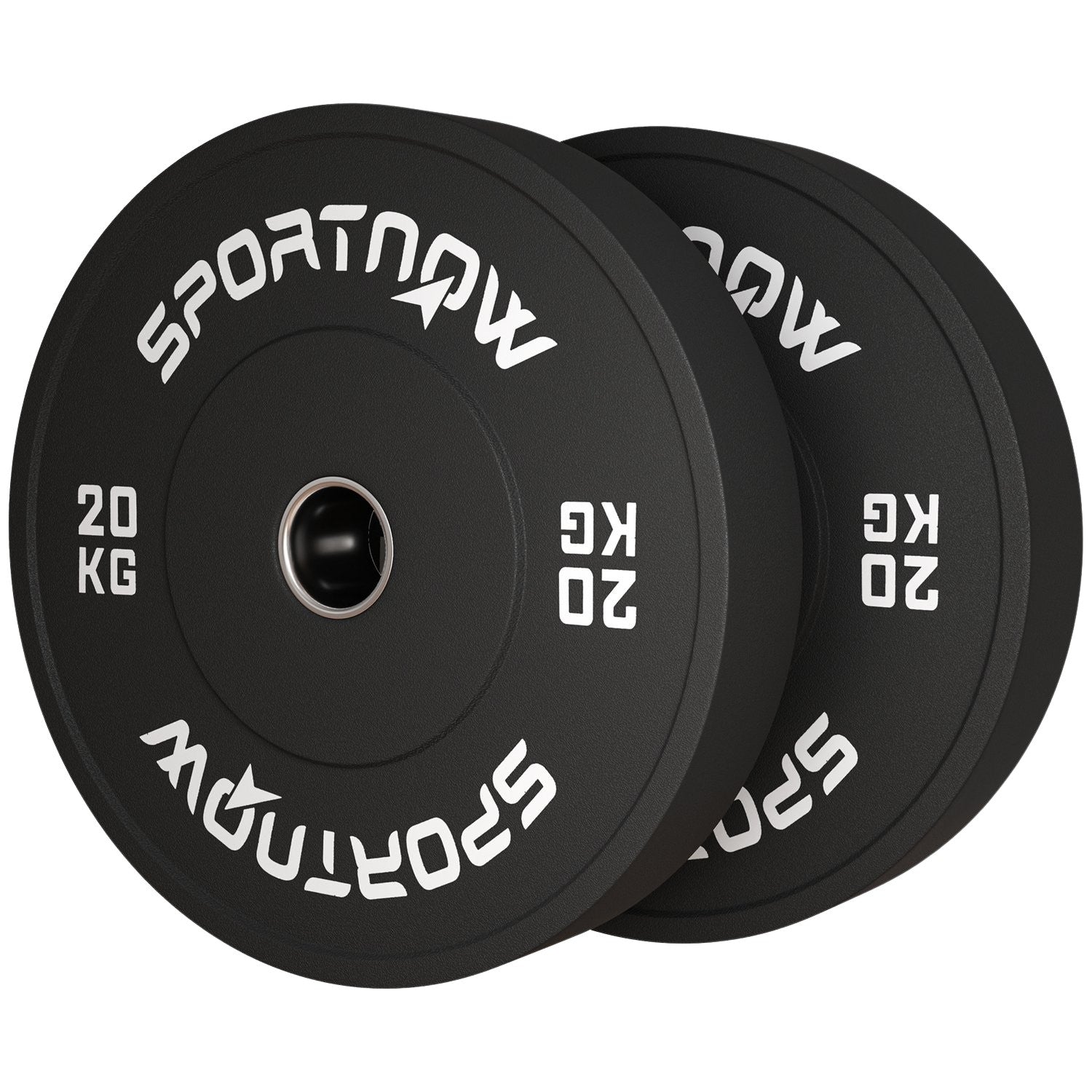 Ett par 20 kg hantelvikter, svart, 50 mm hål