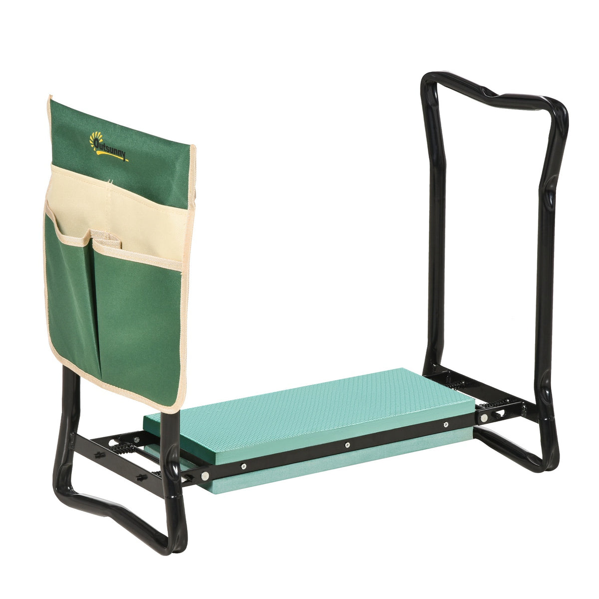 Agenouilloir de jardin rabattable et assise avec sac à outils, mousse EVA