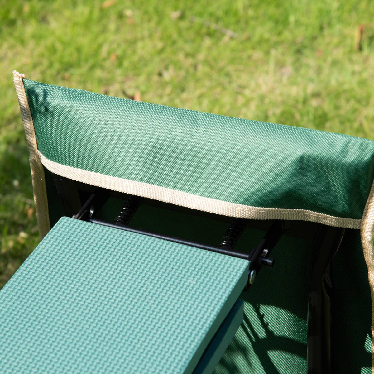 Agenouilloir de jardin rabattable et assise avec sac à outils, mousse EVA