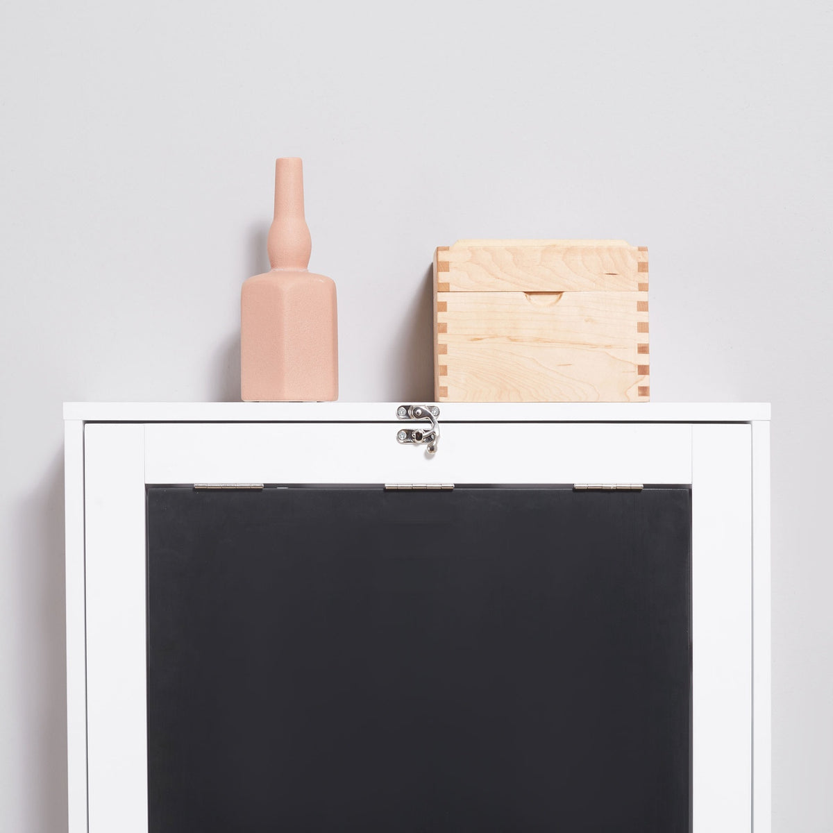 Fällbart skrivbord, 5 fack, vit & svart, 60x94,5x147cm