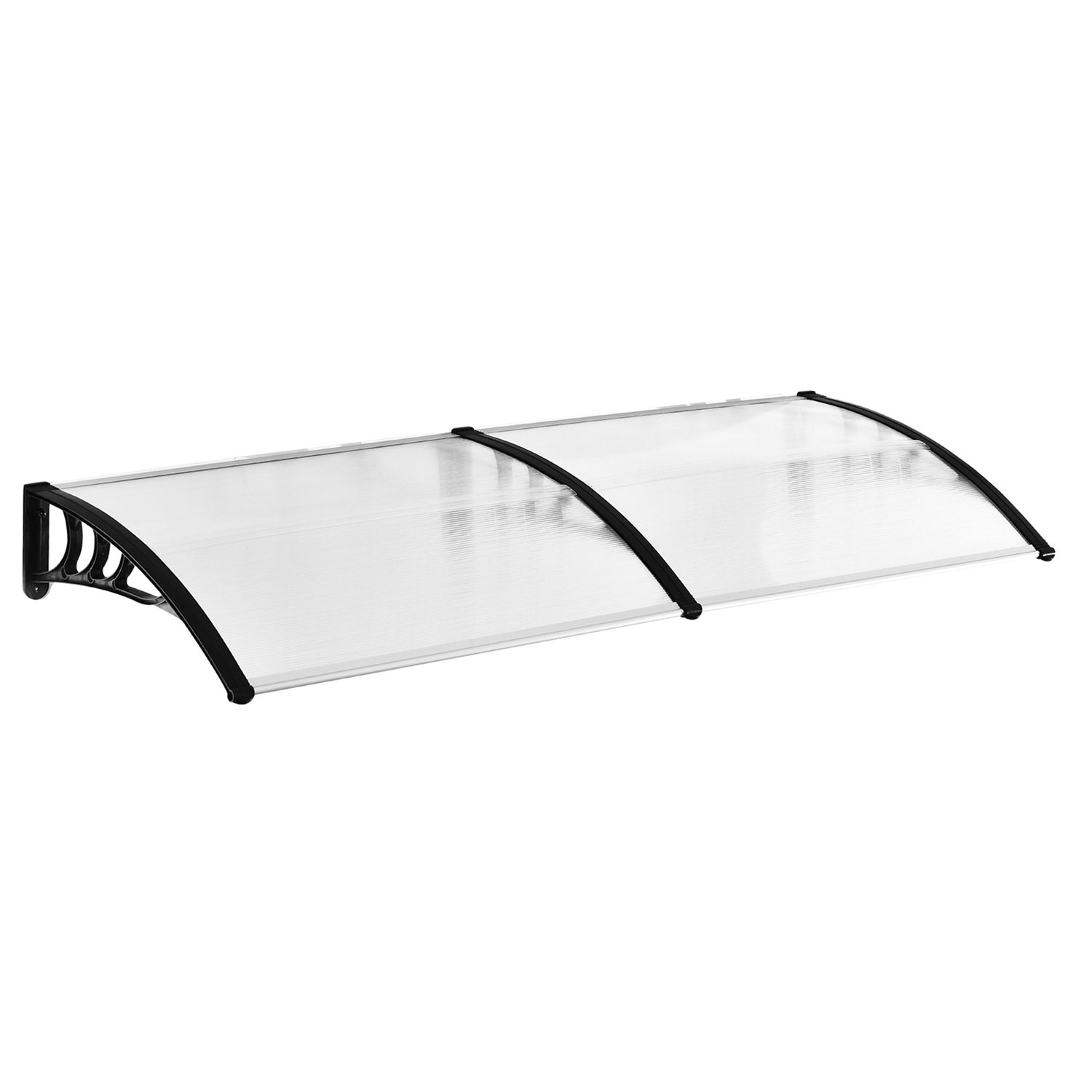 Framdörr aluminiumkapell, 75x195x23 cm, klar polykarbonat