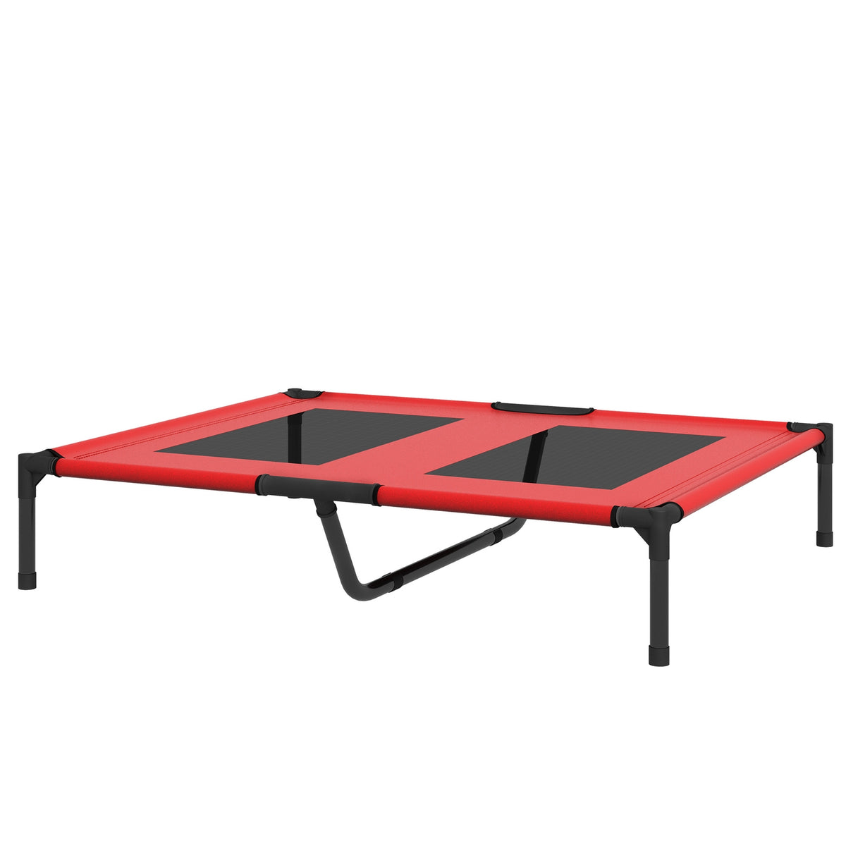 Panier pour chien surélevé d'extérieur – respirant, grand, rouge