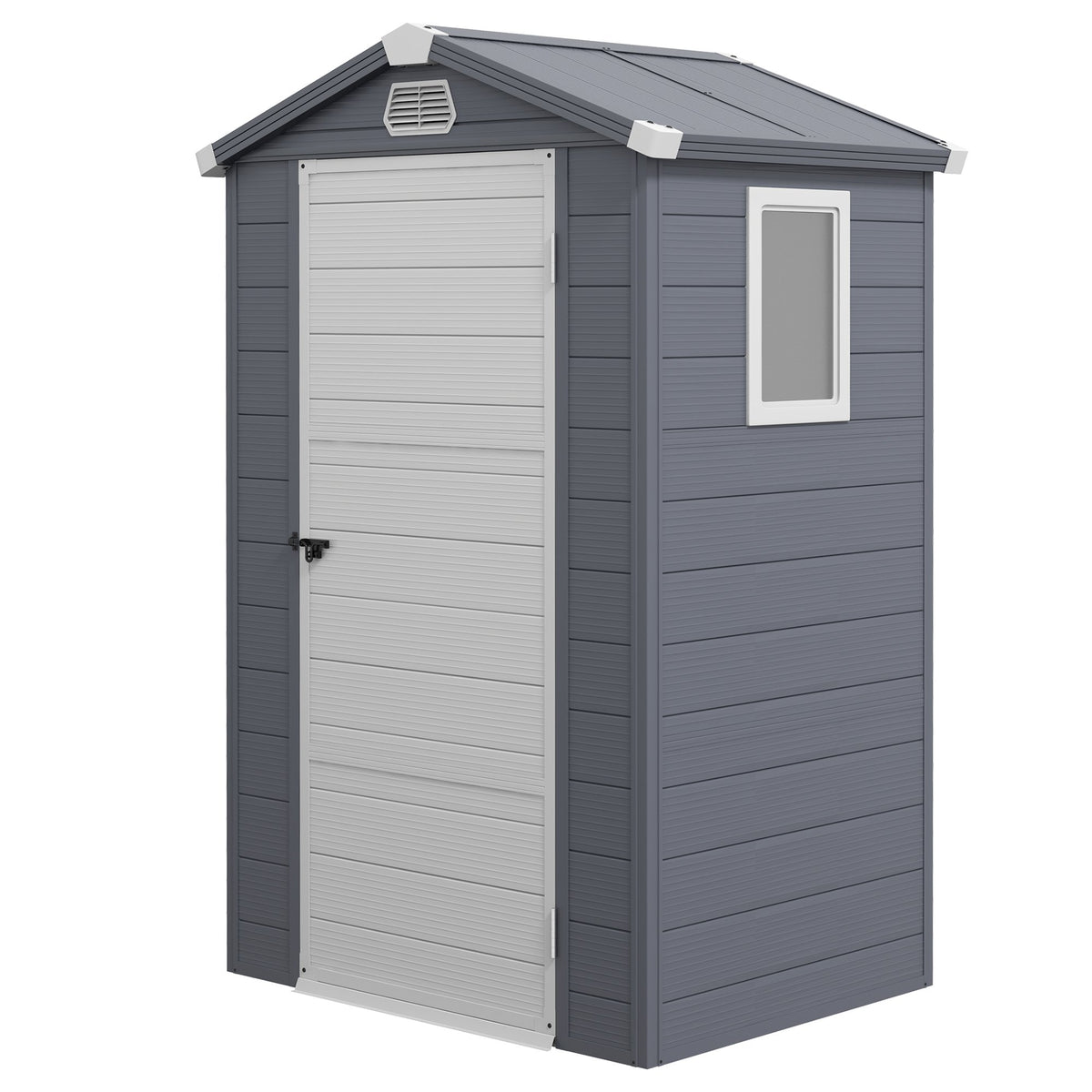 Förråd för utomhusbruk, 1,1 m², polypropen, låsbar dörr