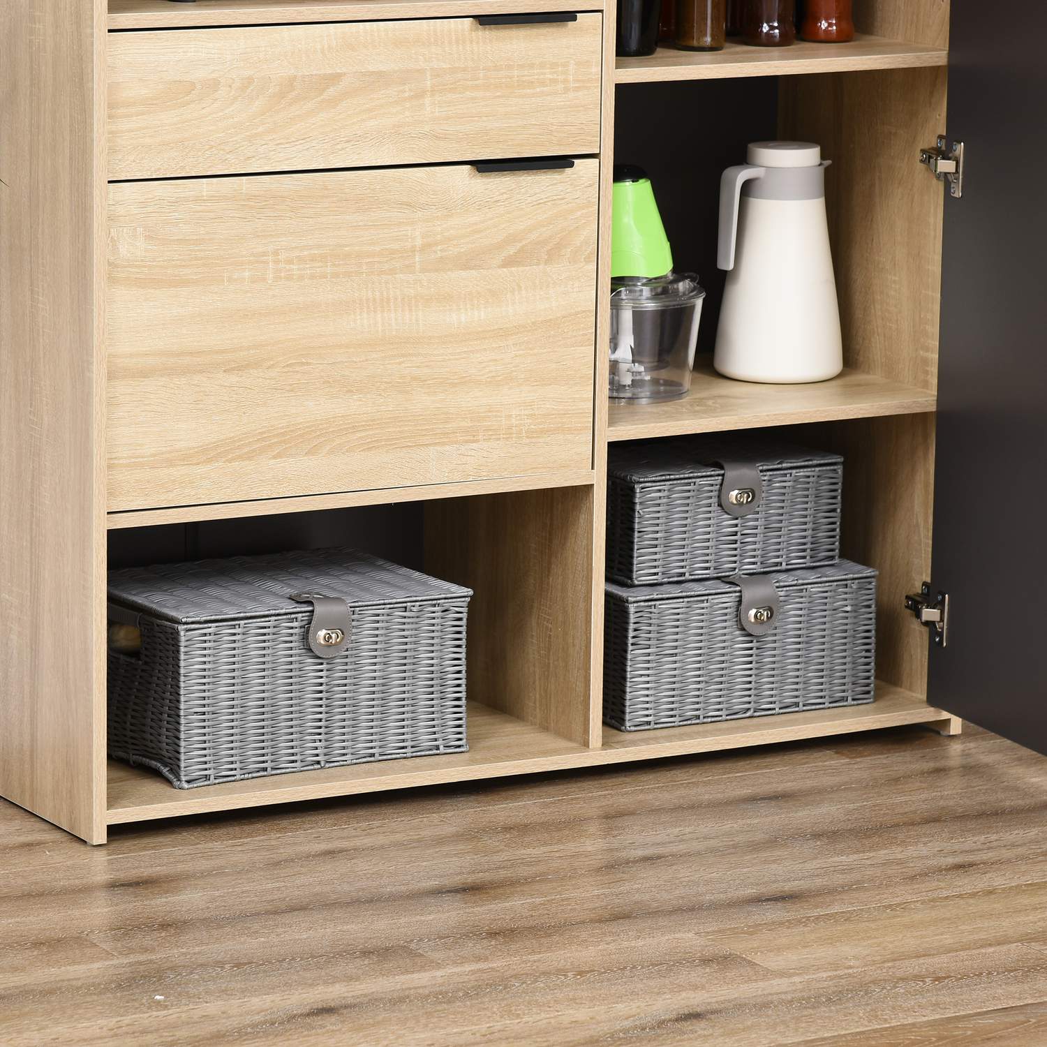 Förvaringslådor med lock, set om 3, grå – 18L, 12L, 7L