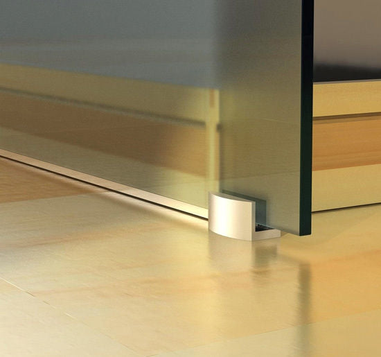 Glas-Schiebetür-Set mit Griff, Satinfinish, 2050x900mm
