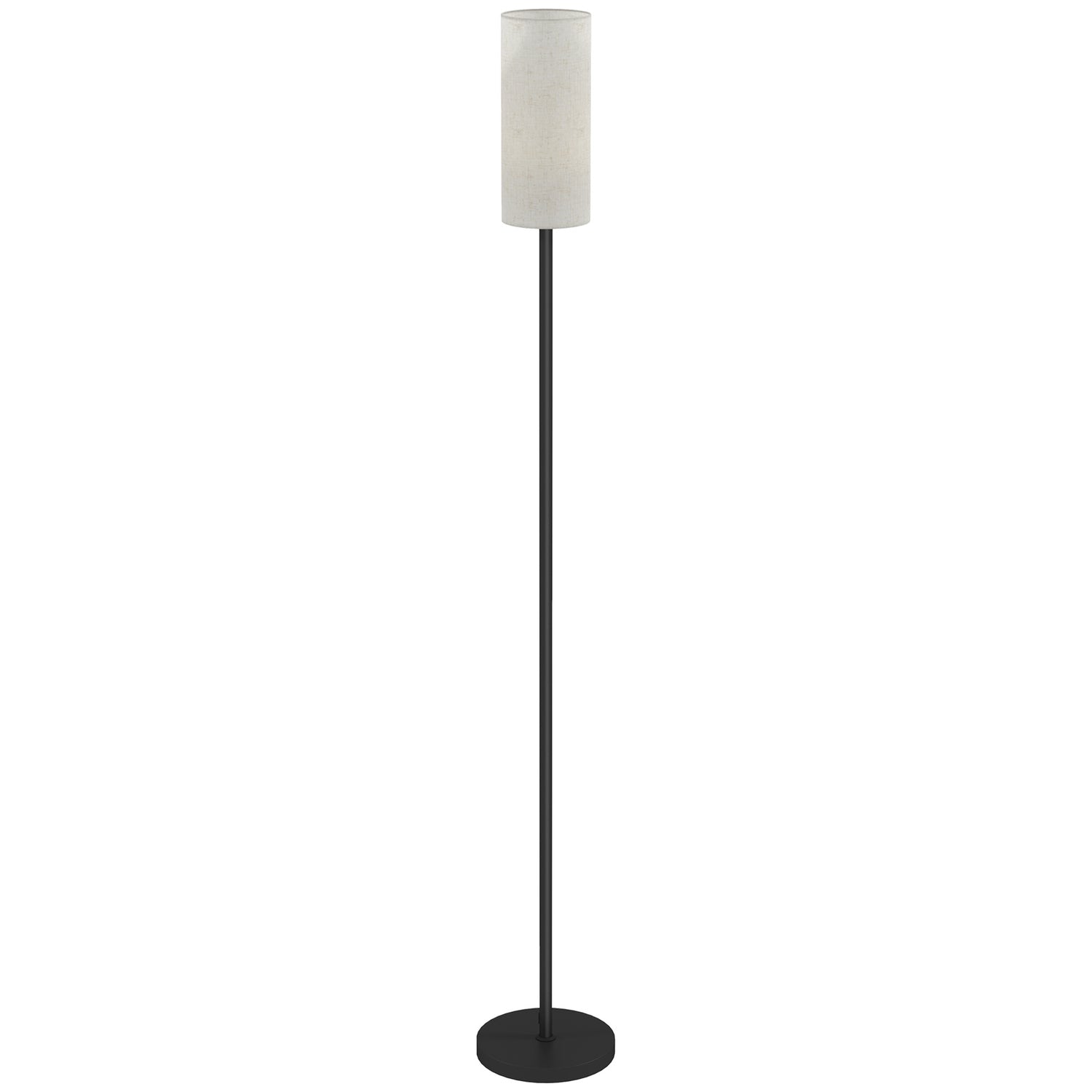 Golvlampa med tygskärm, E27-sockel, fotkontakt