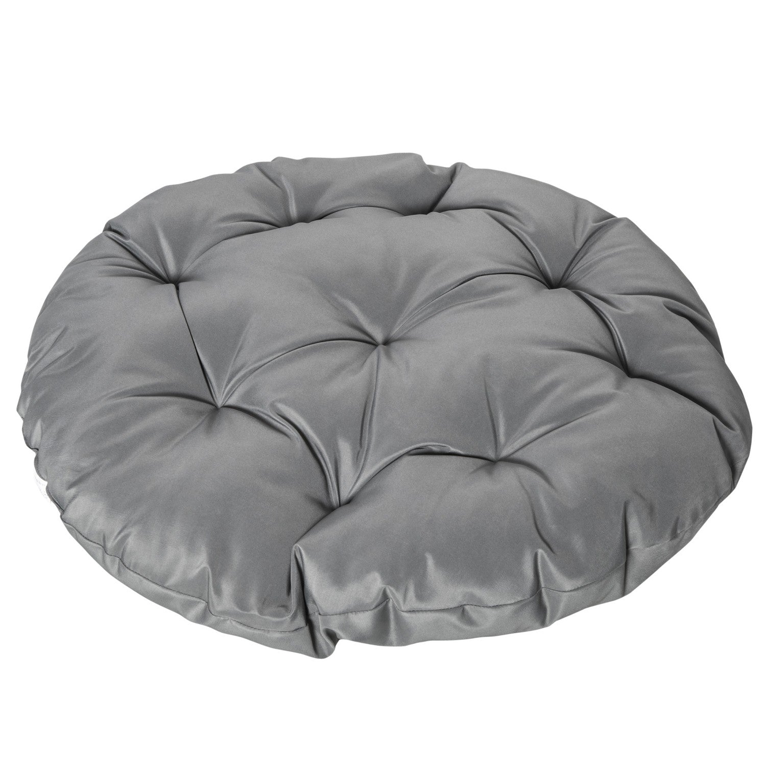 Grå rotting Papasan stol med klädsel, 360° vridbar