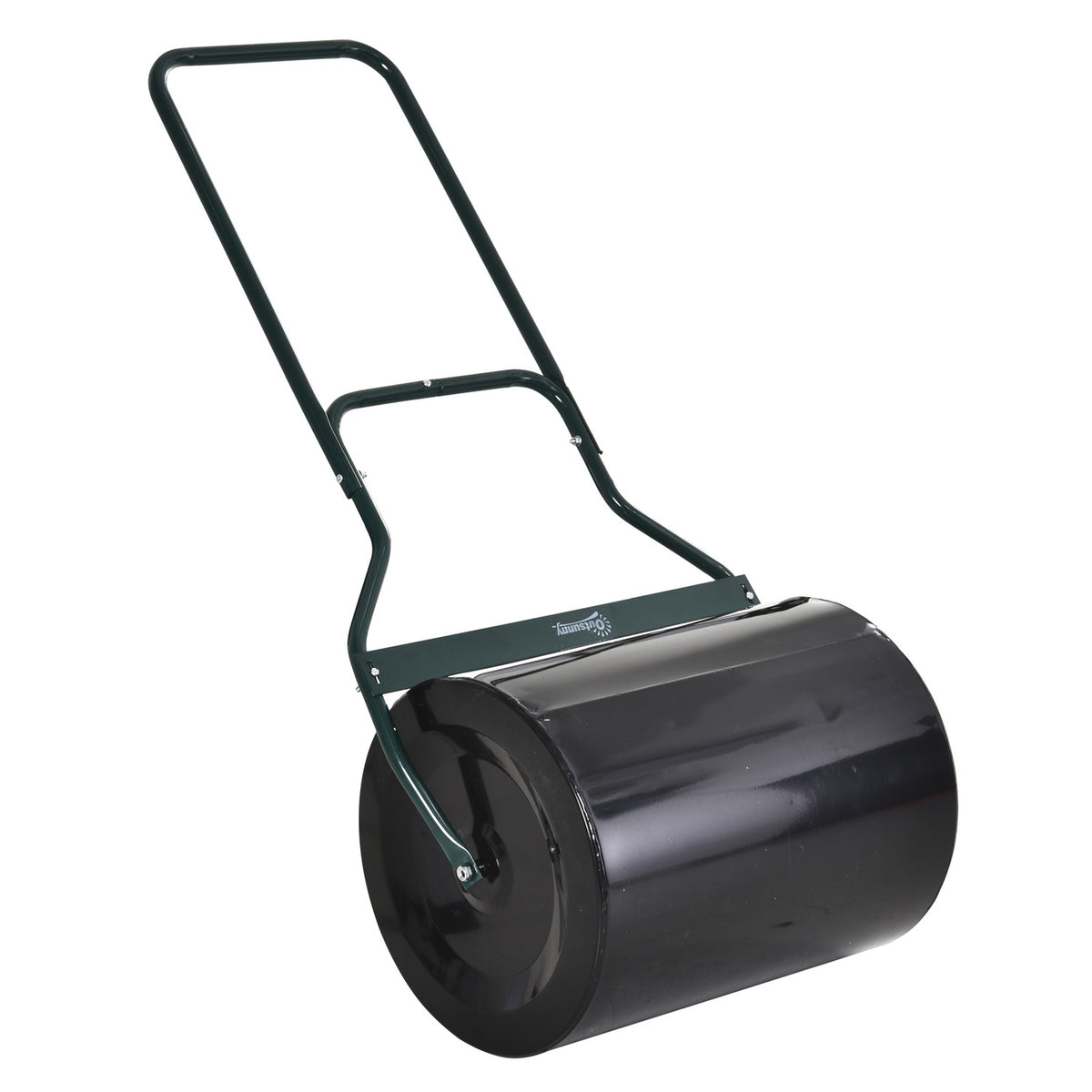 Rouleau à gazon 40cm, métal remplissable – eau/sable, noir