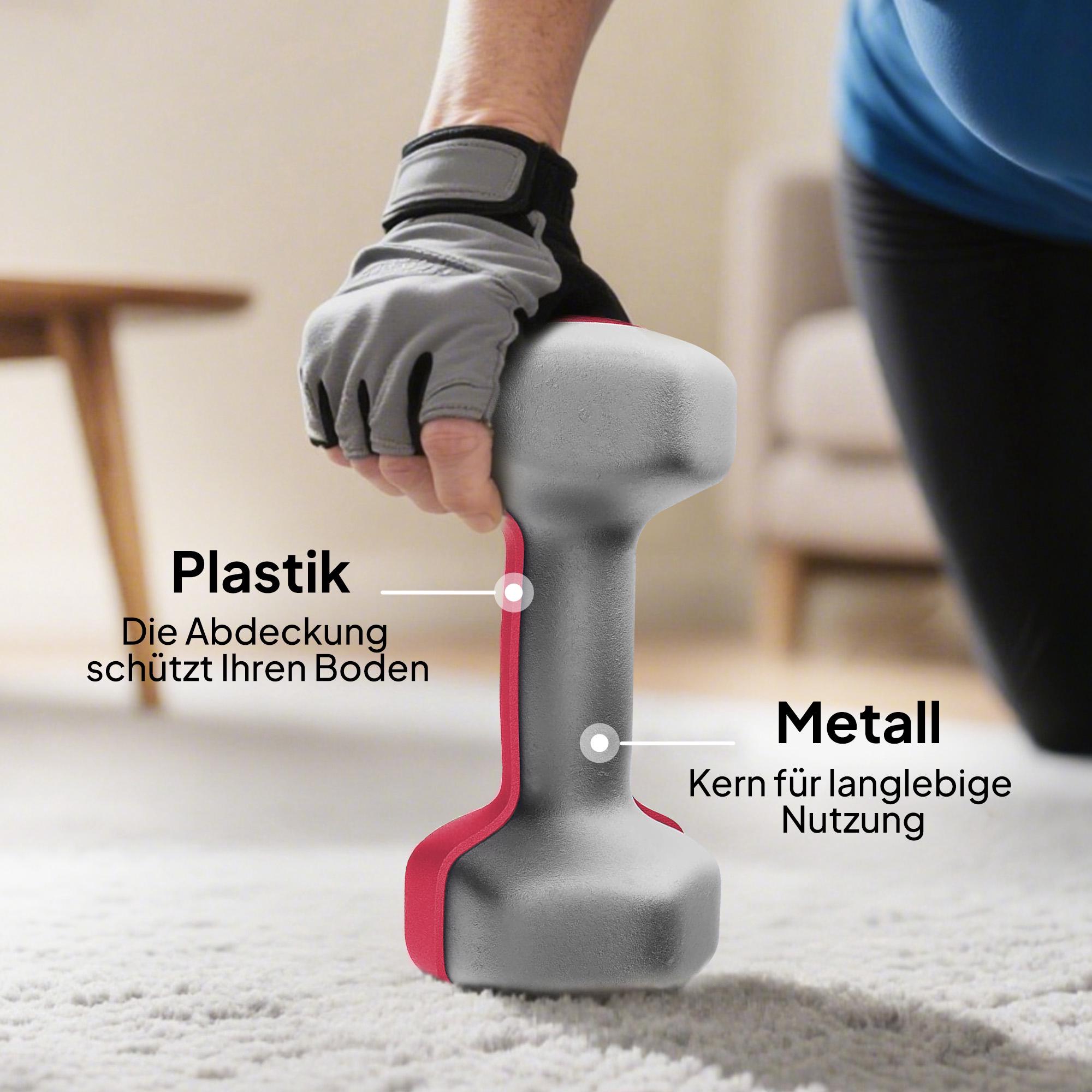 Hantelset med ställ – 1 kg, 3 kg, 5 kg vikter