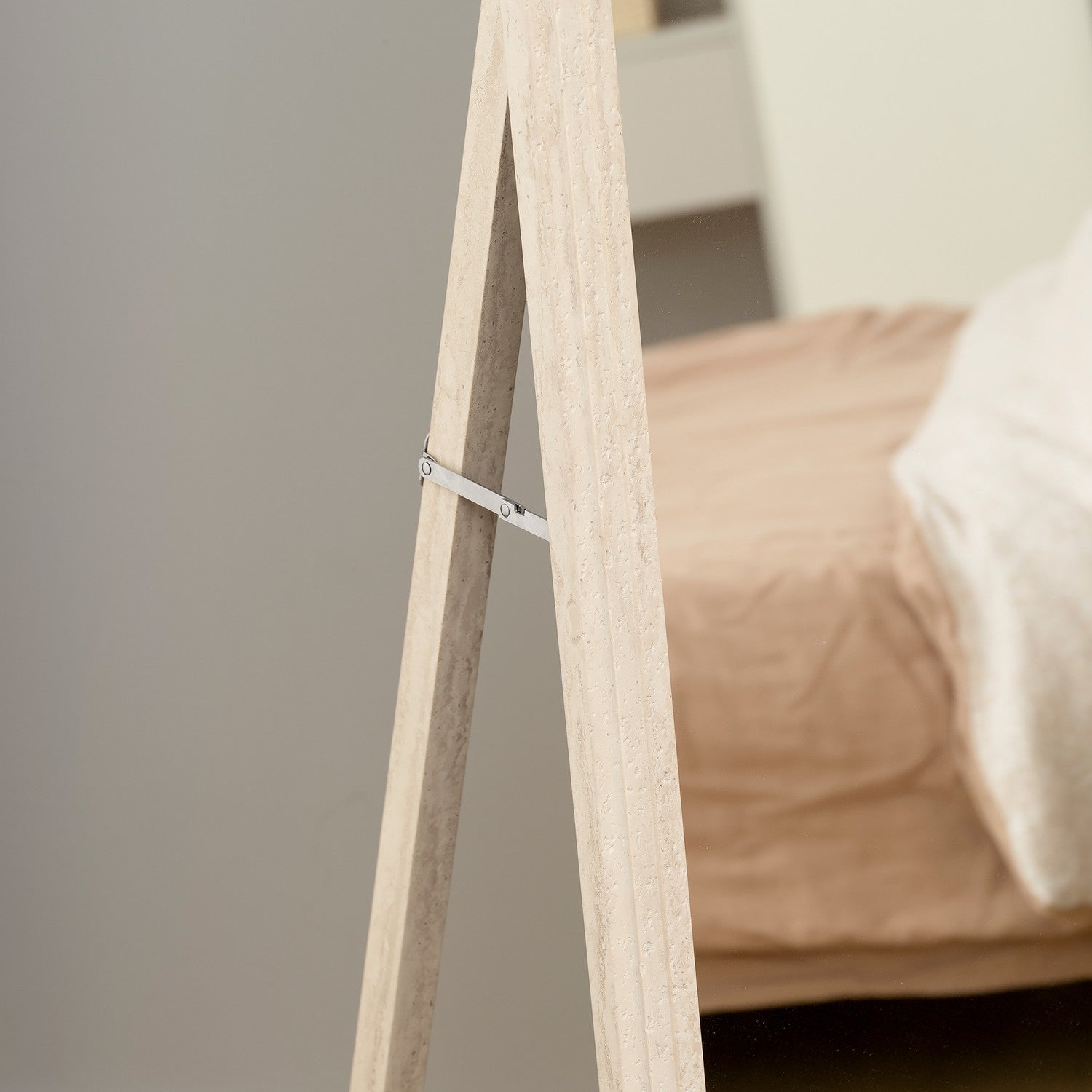 Helkroppsspegel, 160x50 cm, rektangulär, vit ram