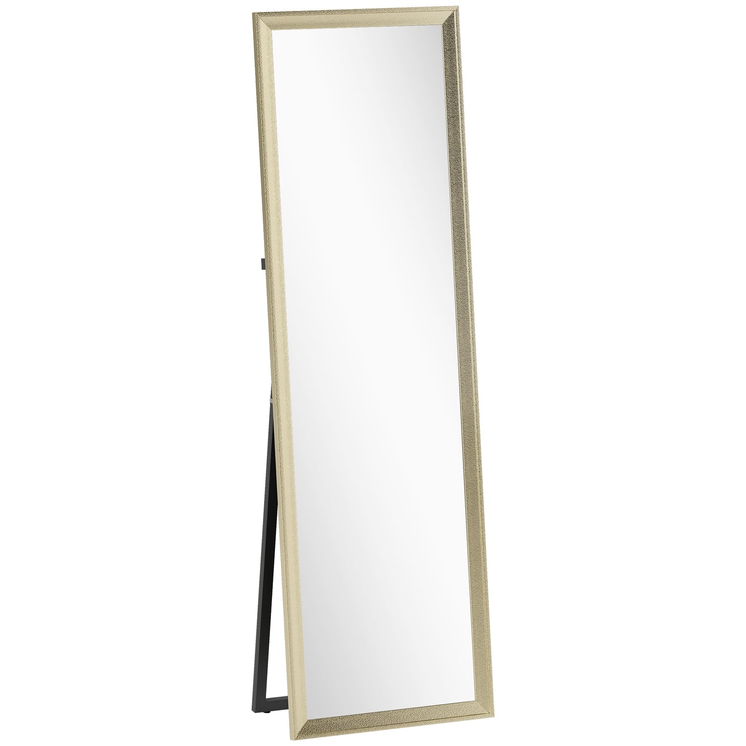 Helkroppsspegel, flexibel placering, 160x50 cm, guld