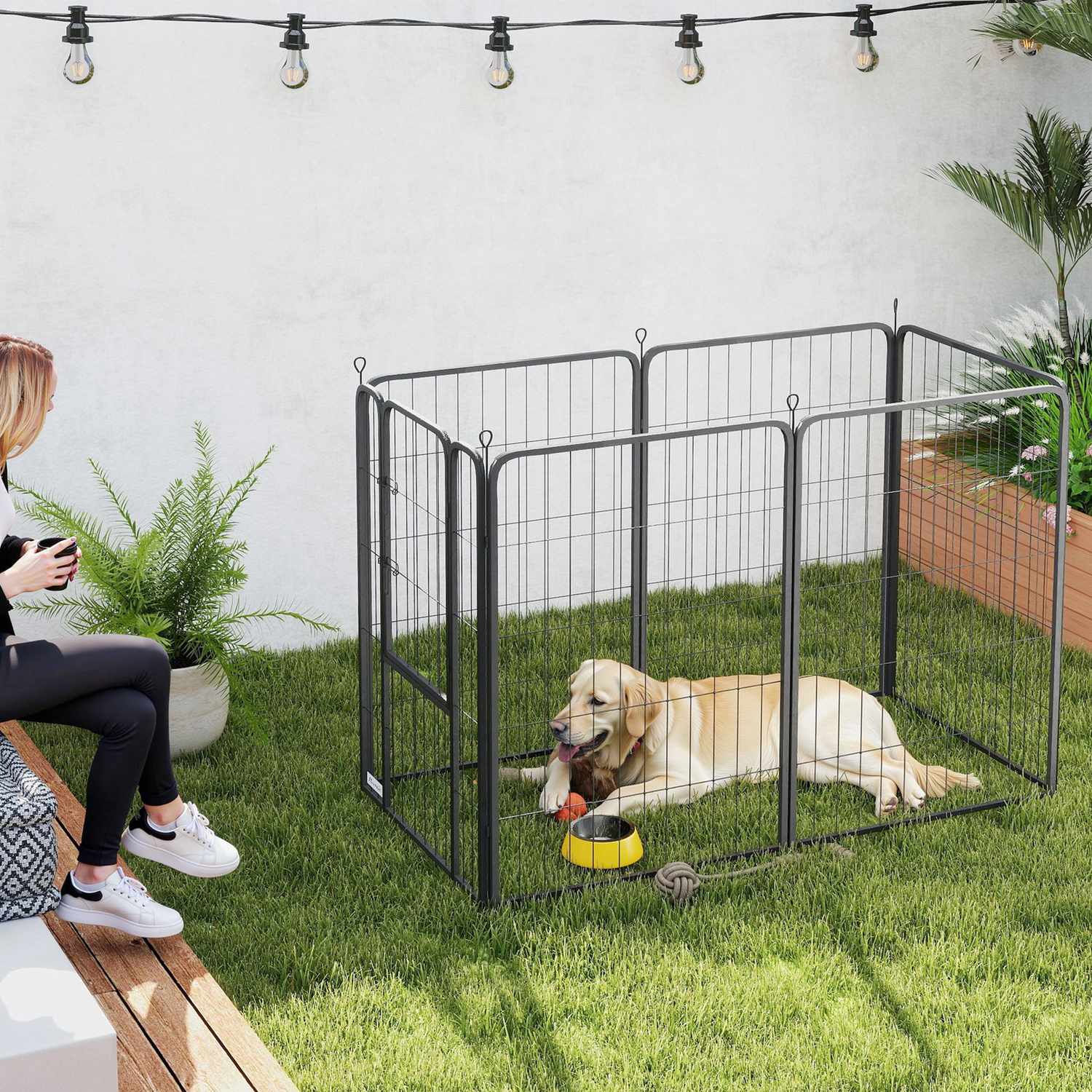 Hexagonal valplekhage – hopfällbar, 100 cm hög, utomhusbruk