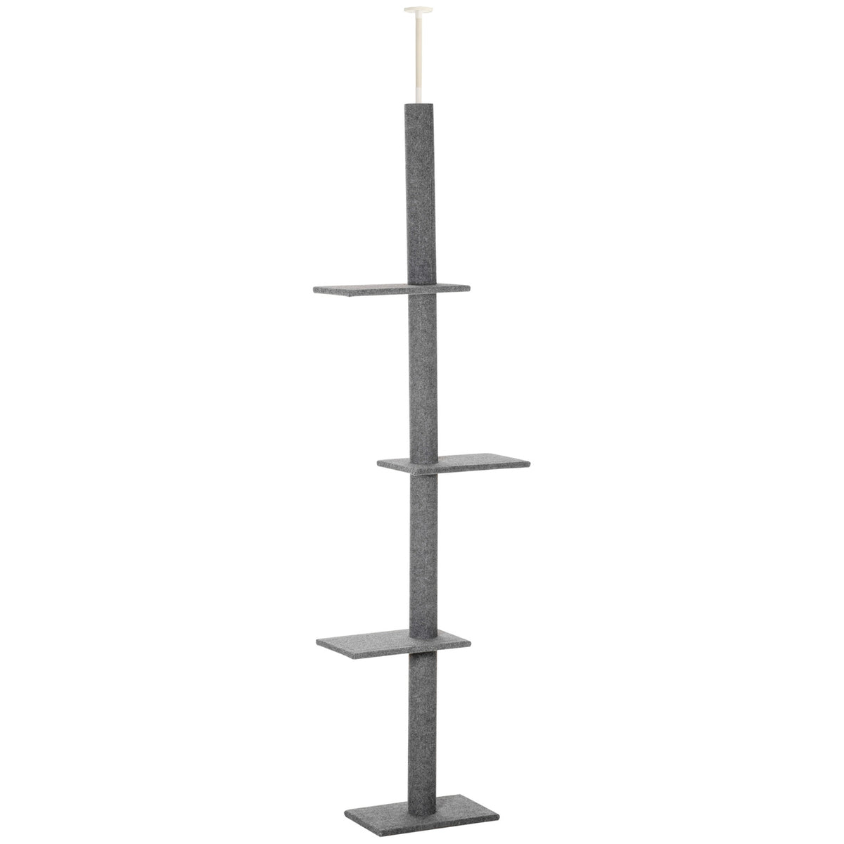 Höhenverstellbare Kratzsäule, Kletterbaum, grau