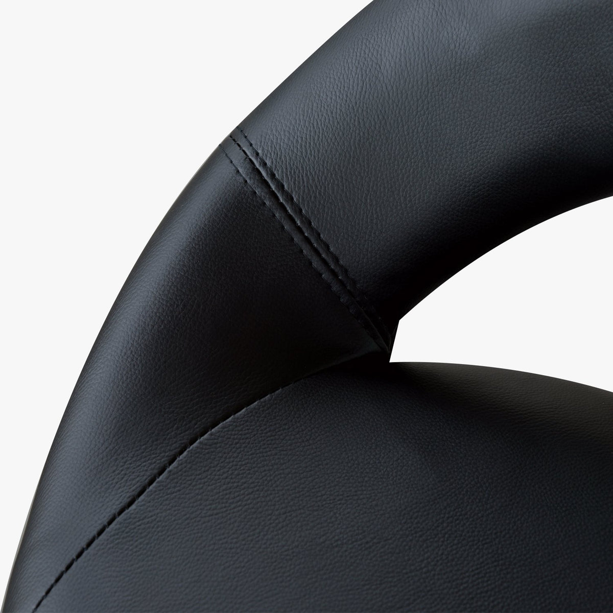 Tabouret pivotant réglable en hauteur – PU noir & métal