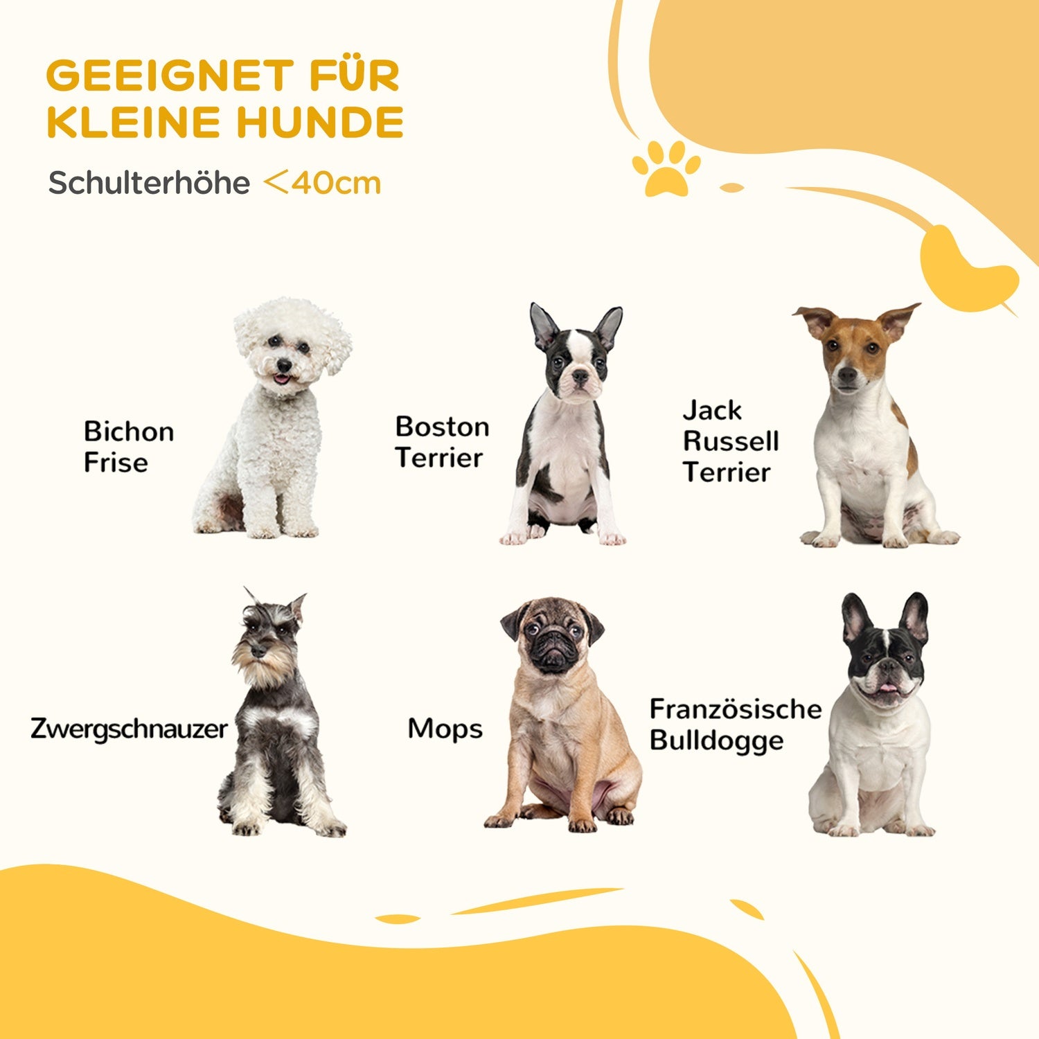 Hopfällbar hundgrind i trä, 183x61cm, 4-delad set