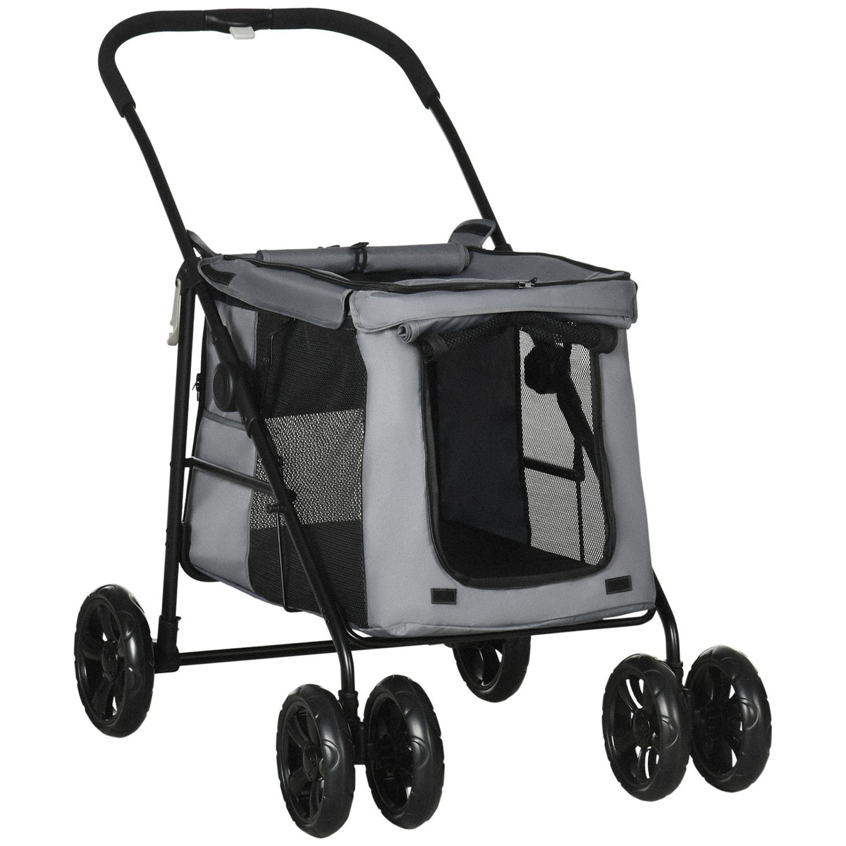 Klappbarer Haustierbuggy mit Kissen, Netz, 20 kg Kapazität