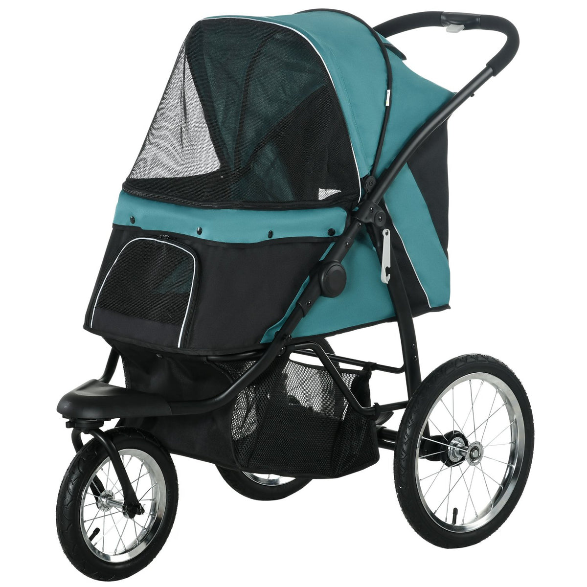 Poussette pour animaux pliante avec roulettes tout-terrain, capacité 20 kg