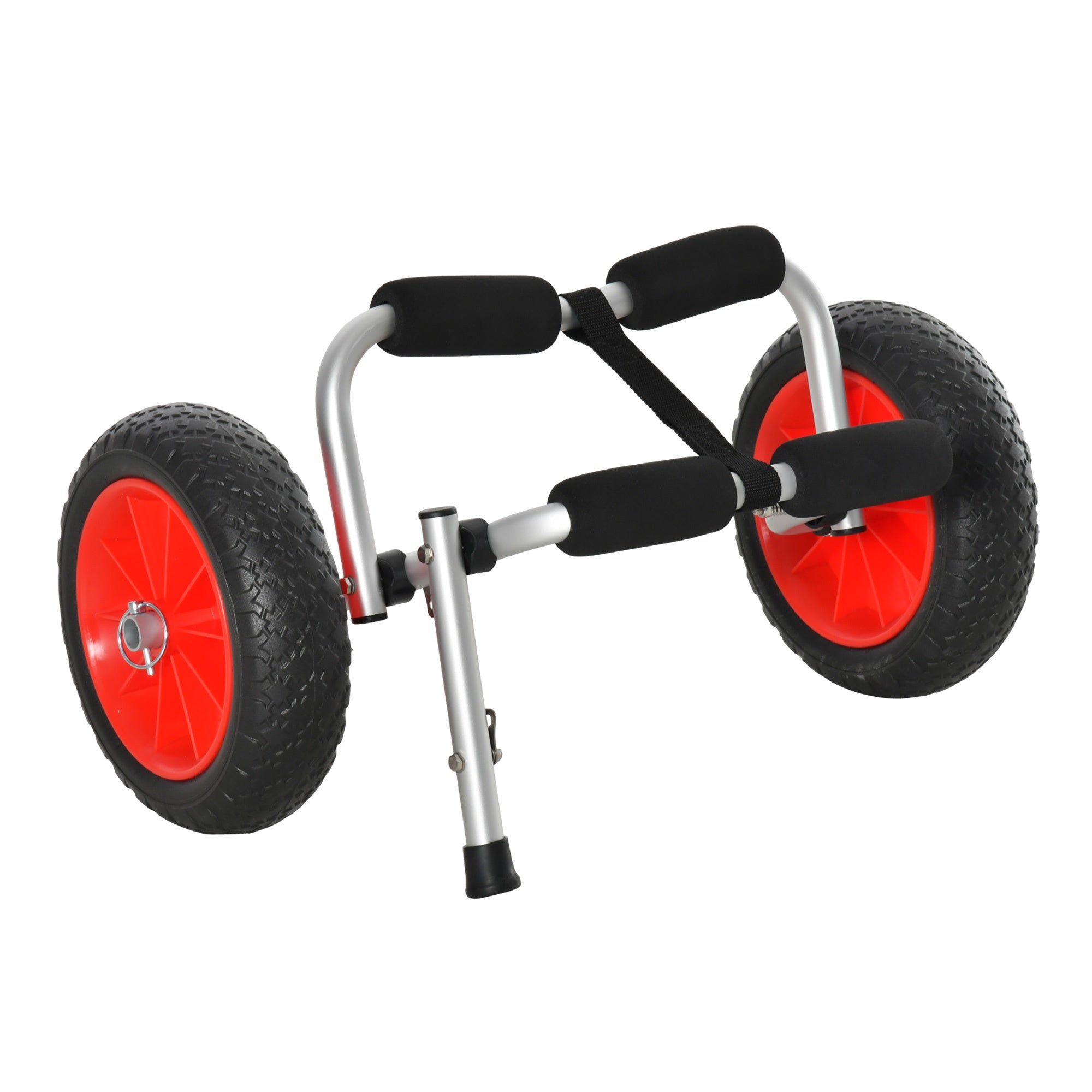 Hopfällbar kajakvagn i aluminium med remmar, 70 kg kapacitet