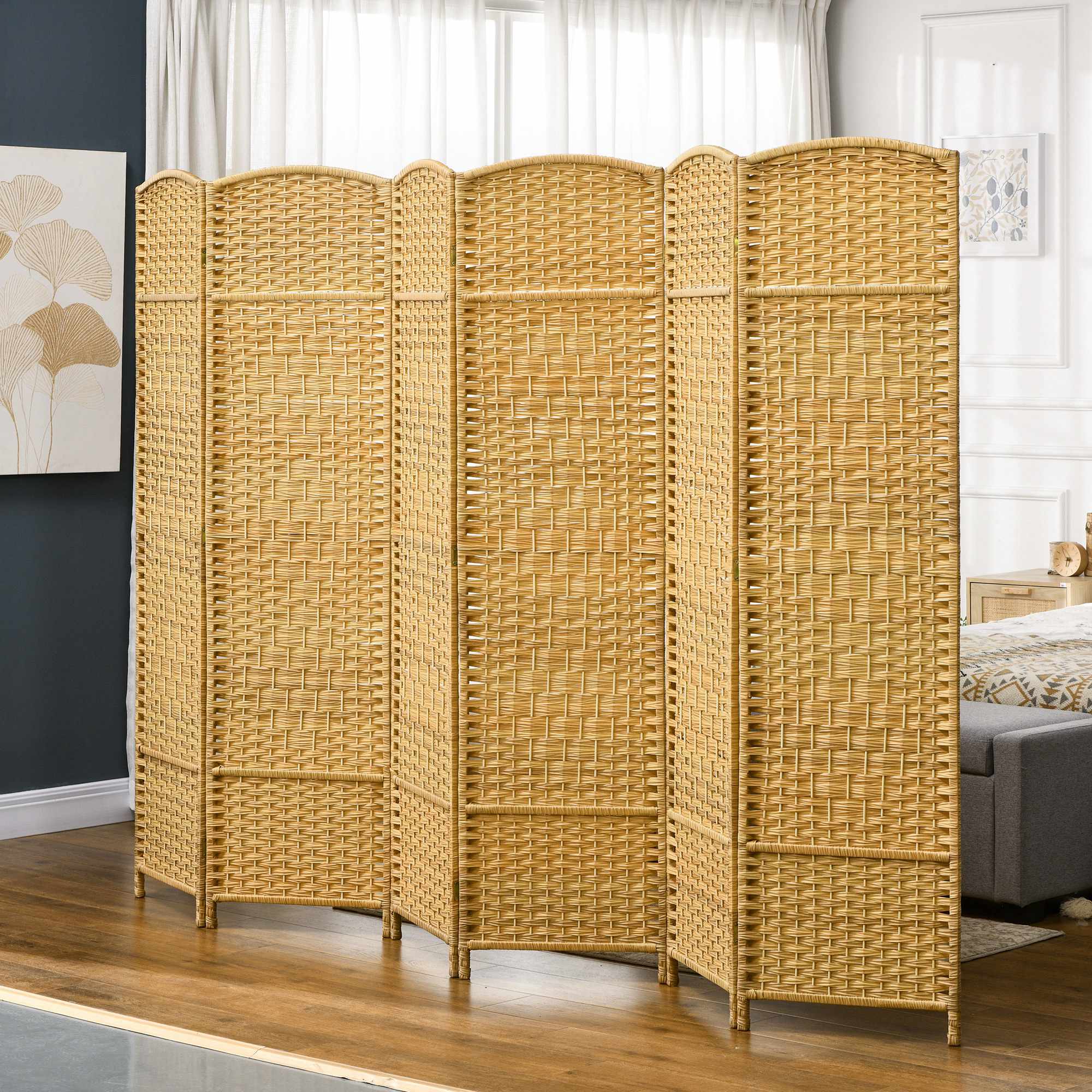Hopfällbar rumsavdelare, 6-panelers furustom, 270x180 cm