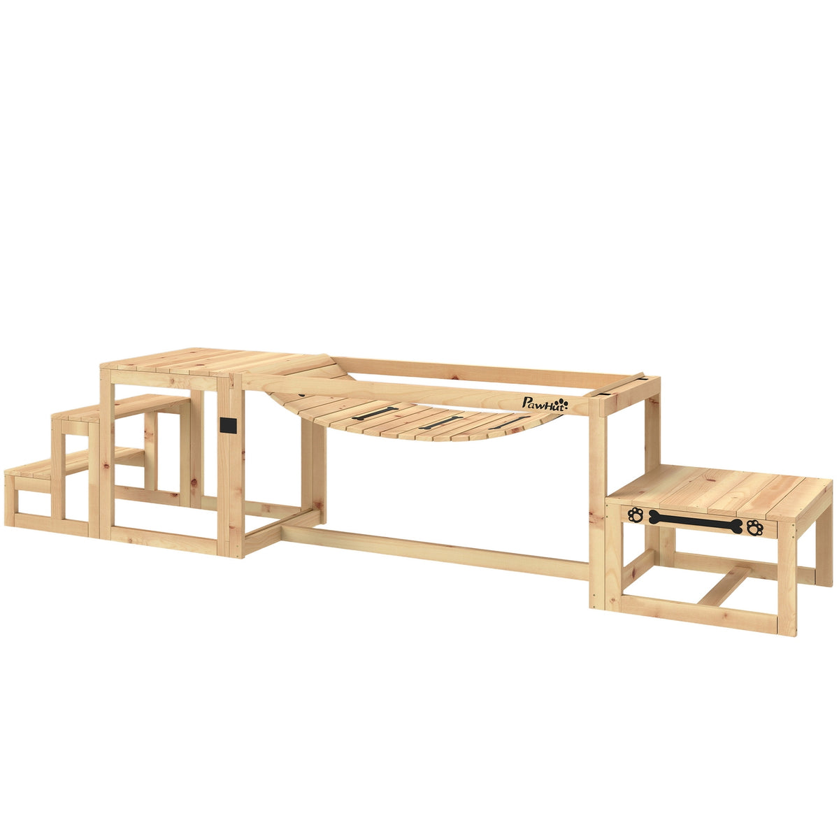 Set d'agility pour chien pour grands chiens – bois de sapin, lot de 4