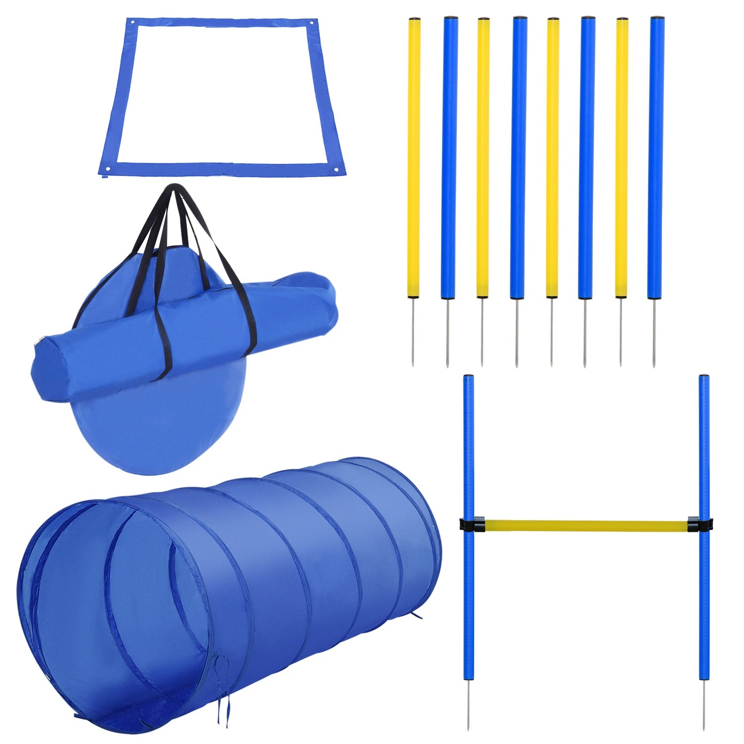 Hund Agility Training Set – Tunnel, Slalom, Häck