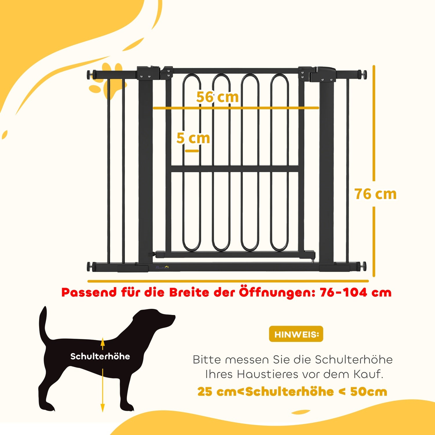Hundgrind, 76-104 cm, borrfri trappgrind