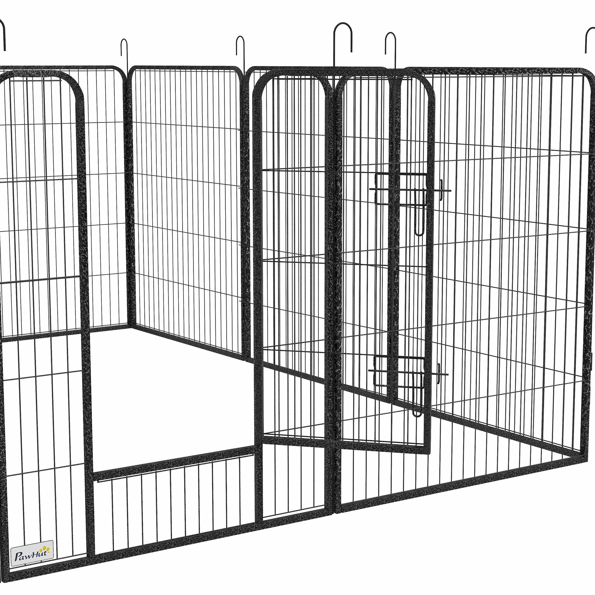 Hundlekhage, 12 paneler, stål, inomhus-/utomhusbruk