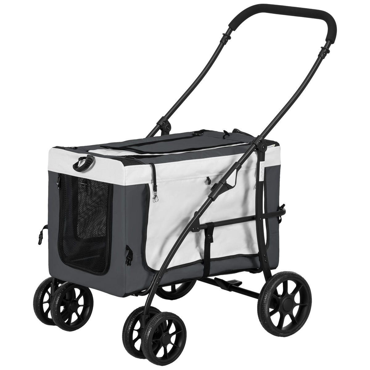 Hunde- und Katzenbuggy mit abnehmbarem Korb und Sicherheitsleine