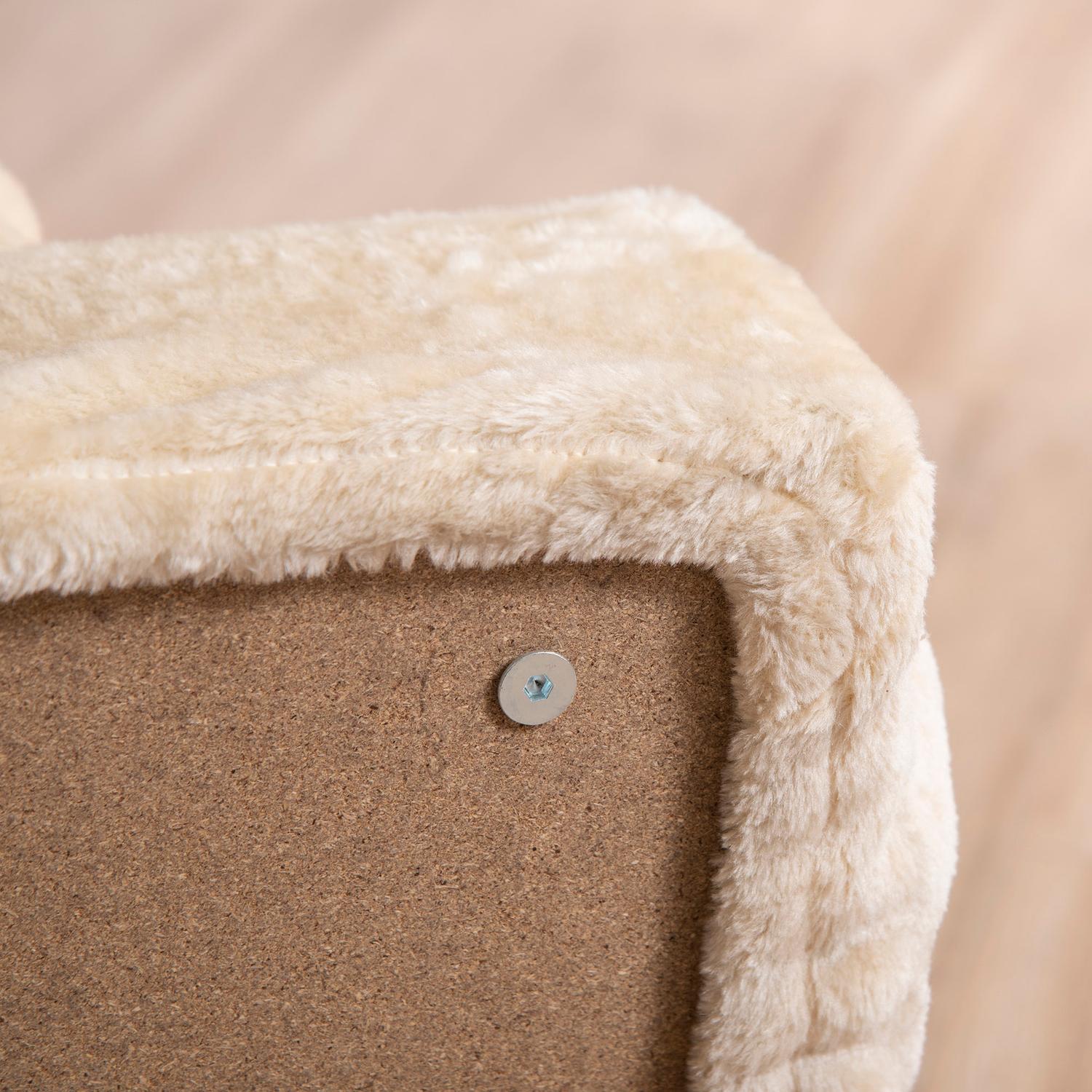 Husdjurstrappa, 4-stegs ramp med avtagbar kåpa, beige