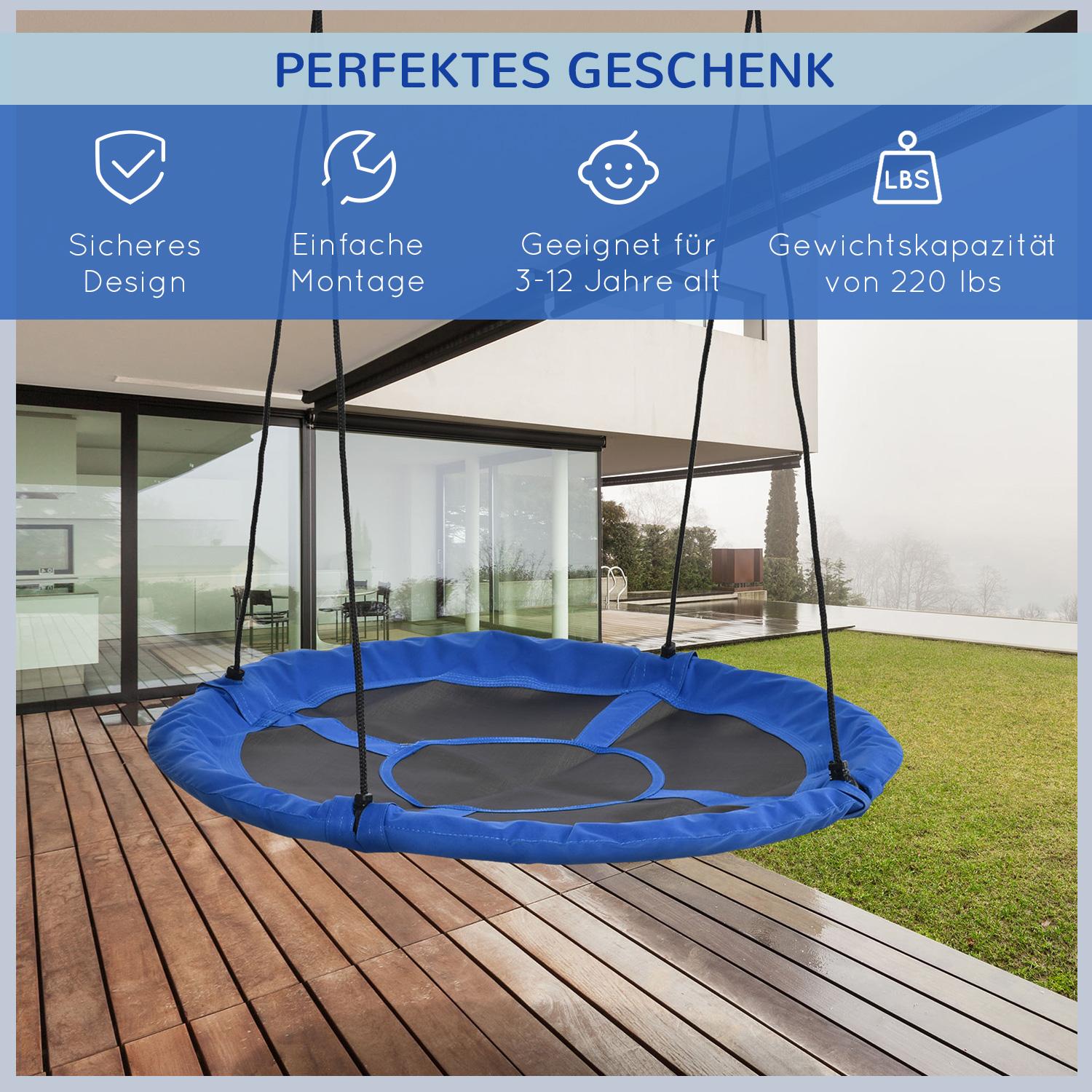 Justerbar Blue Nest Gunga, Ø110 cm, 150 kg, 3-12 år