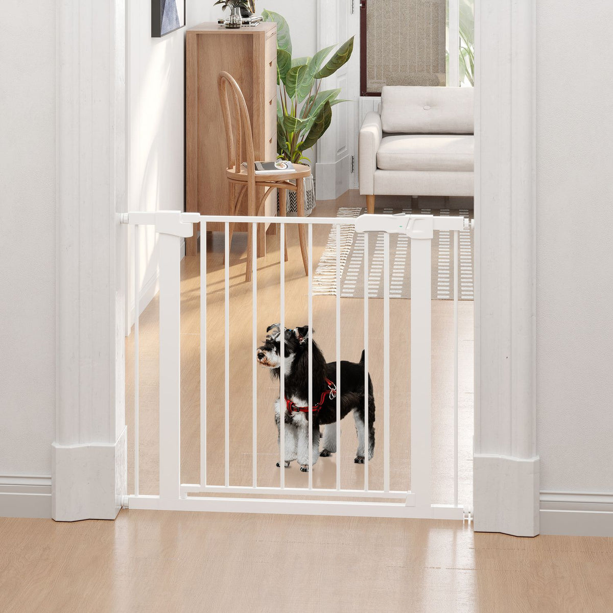 Barrière de sécurité de porte réglable, fermeture automatique 75-96cm