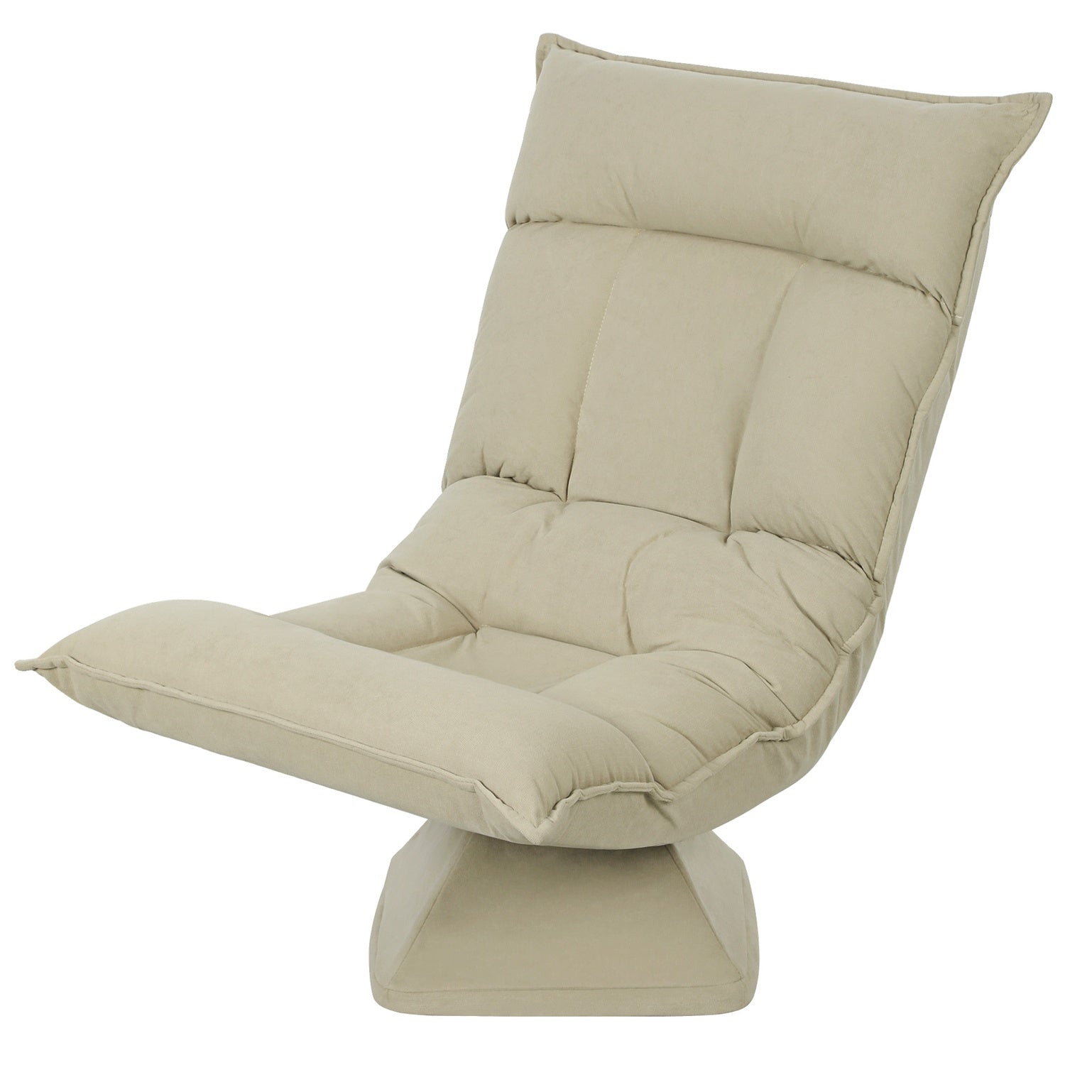 Justerbar golvstol, 360° vridbar, beige, stålram