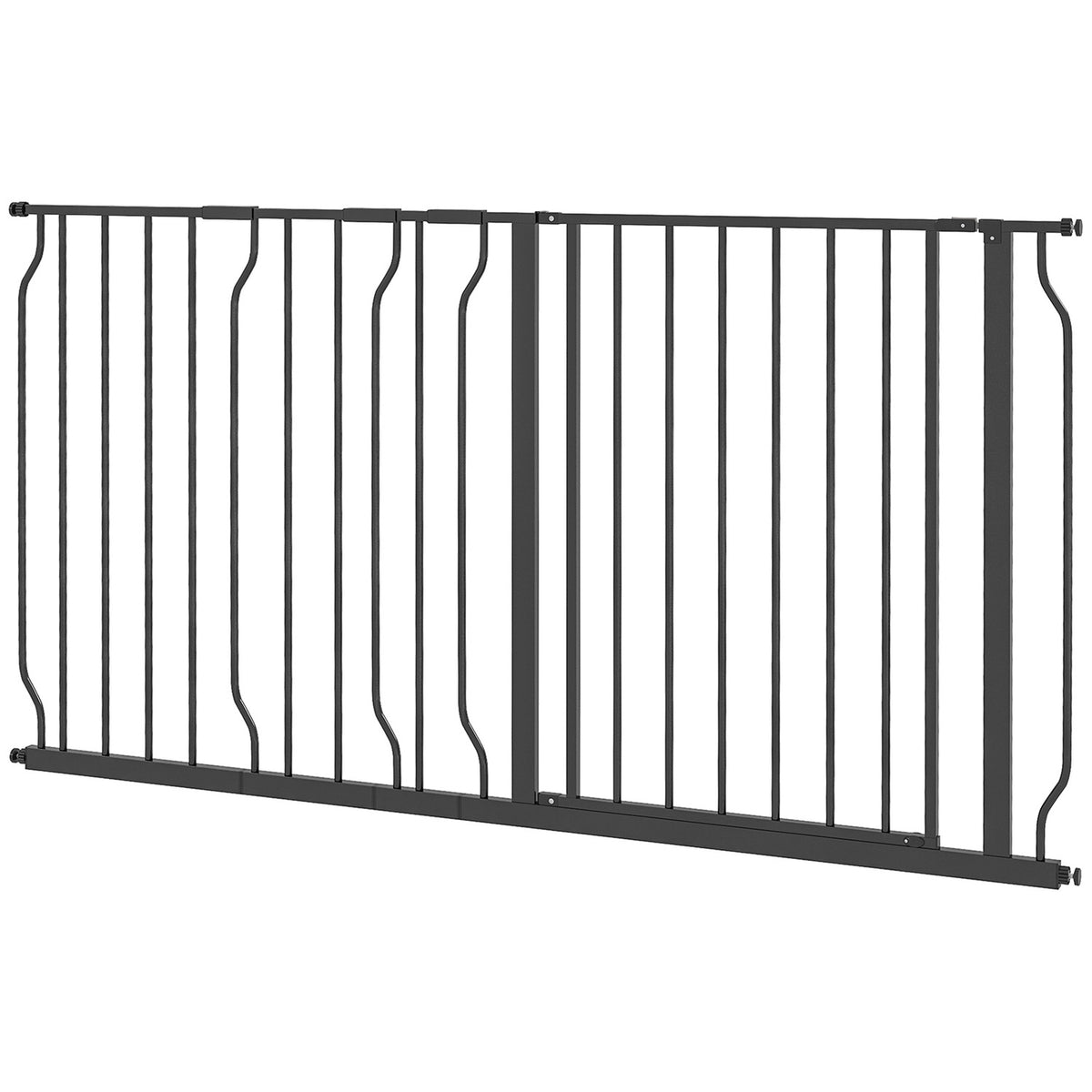Cancelletto per cani regolabile, 75-145 cm, apertura bidirezionale, senza forare