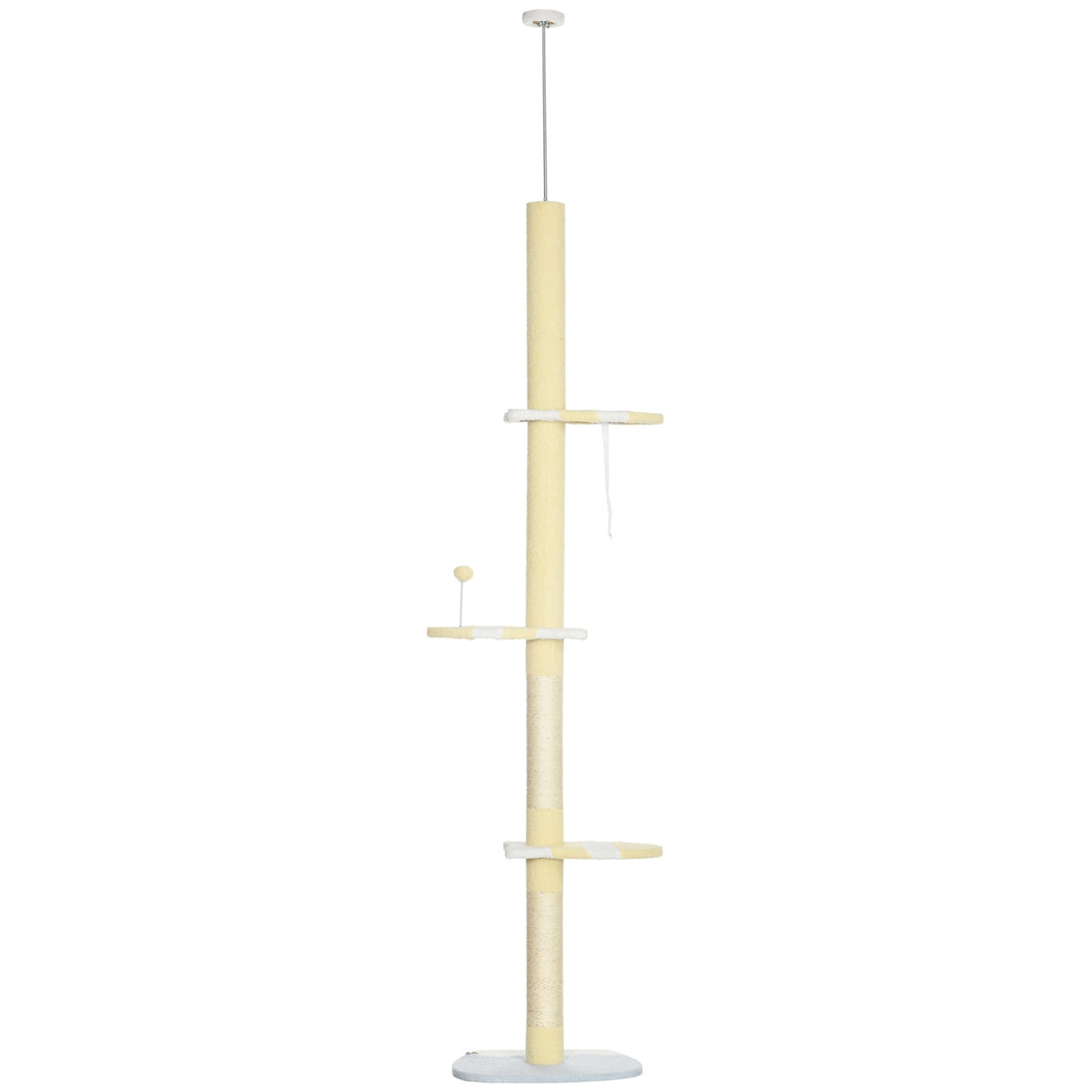 Verstellbare Kratzsäule mit Spielball, 220-260 cm