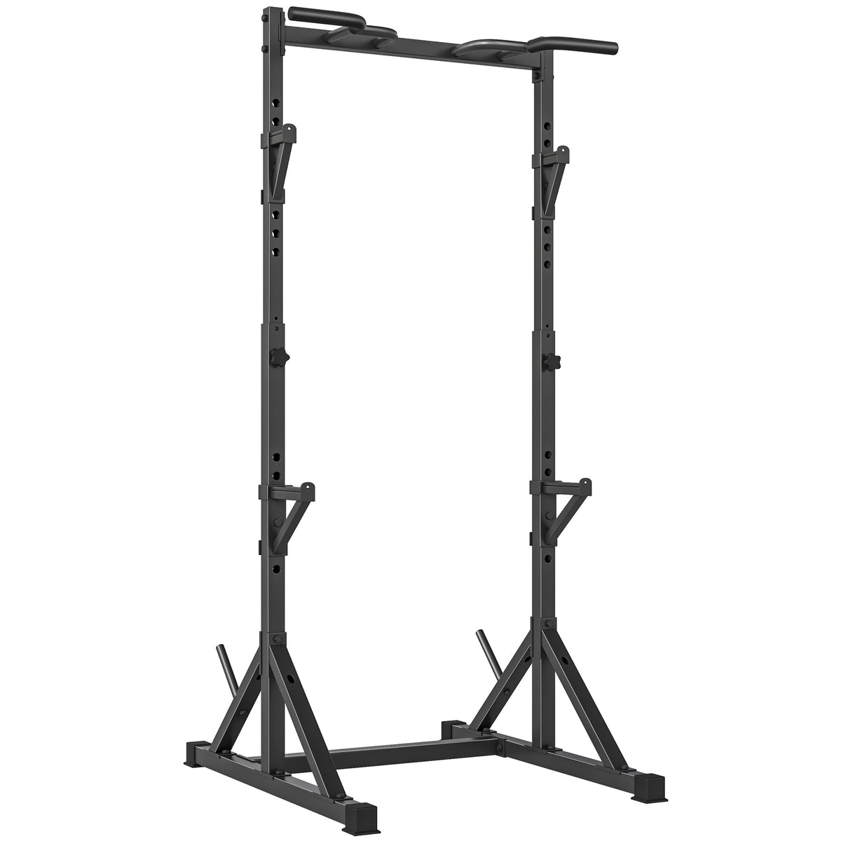 Justerbar knäböjsställning med pull-up-stång, 200 kg, svart