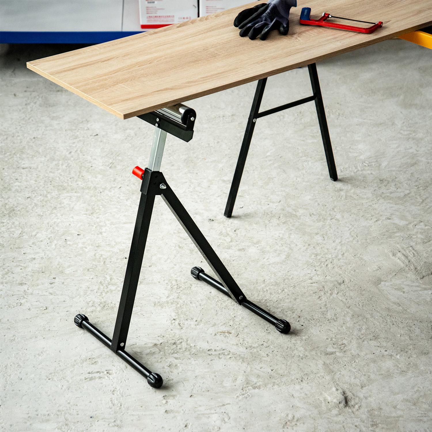 Justerbar rullbock – metall, 90 kg kapacitet, svart