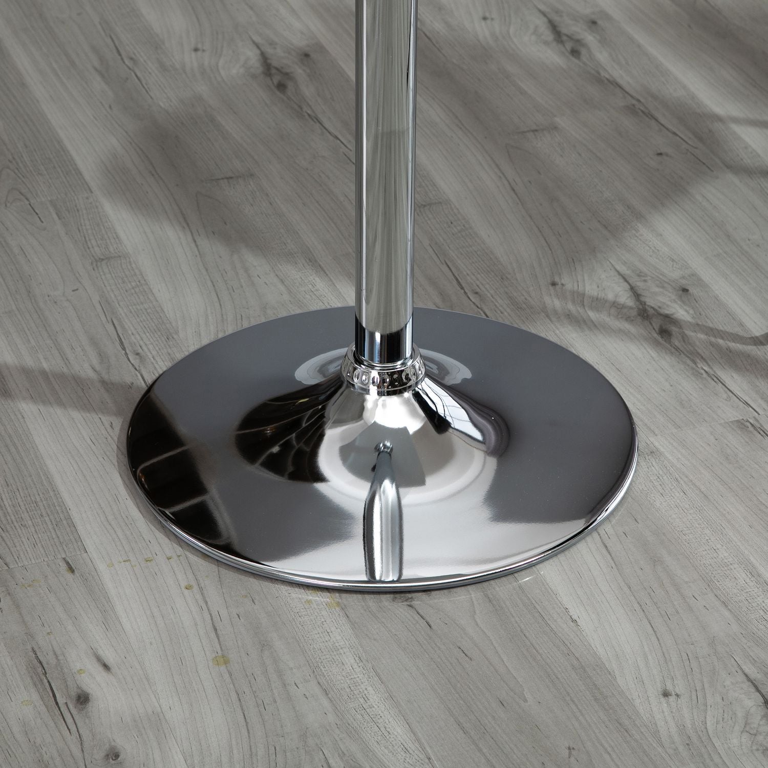 Justerbart Barbord – Fyrkantigt, 69-91 cm, Vit/Silver