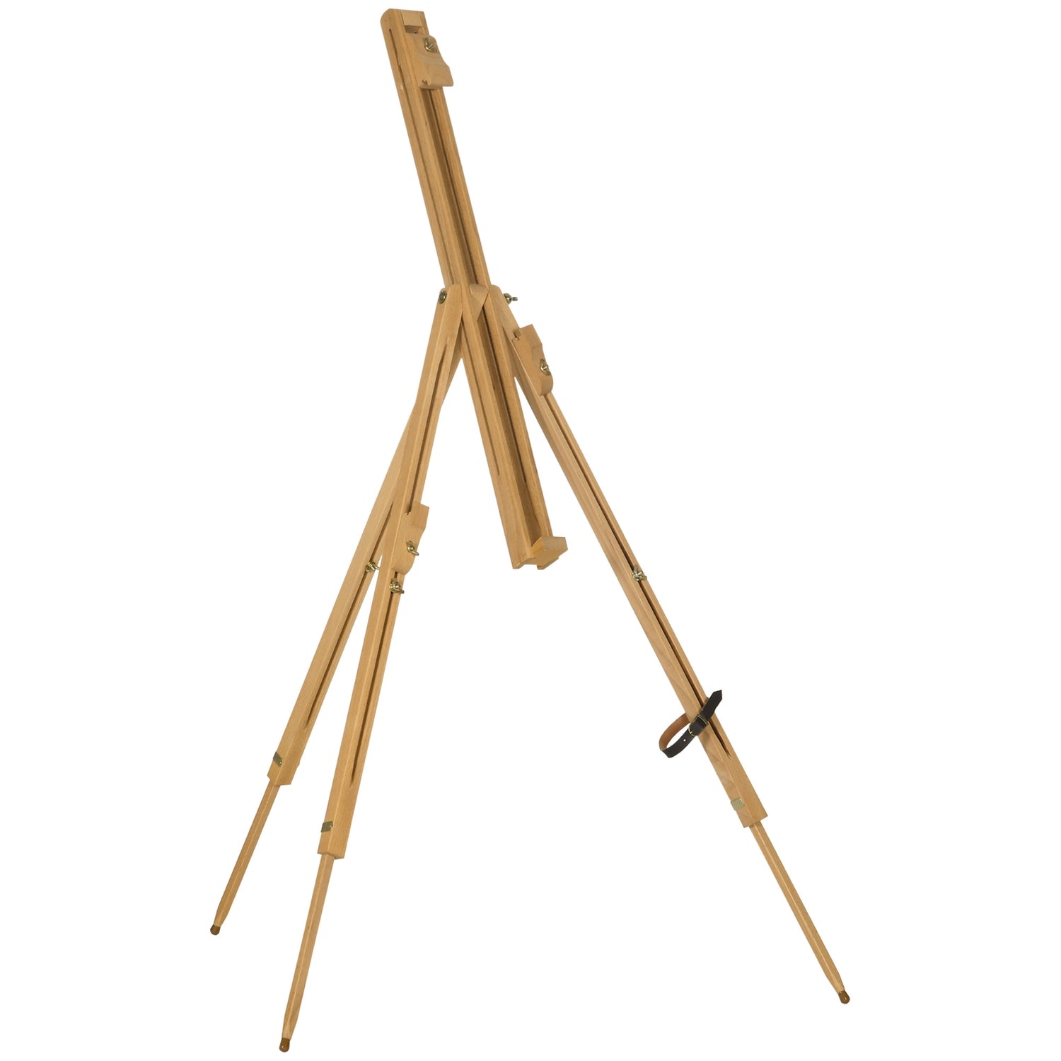Justerbart stativ i bokträ för 107 cm duk