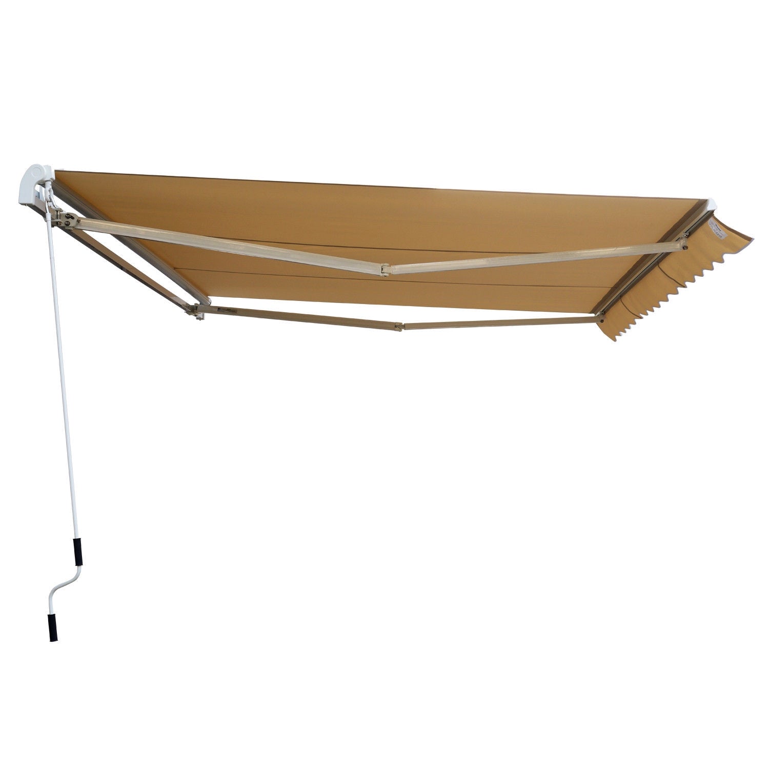 Justerbar uteplatsmarkis, 4,5 x 3m, beige, med vev