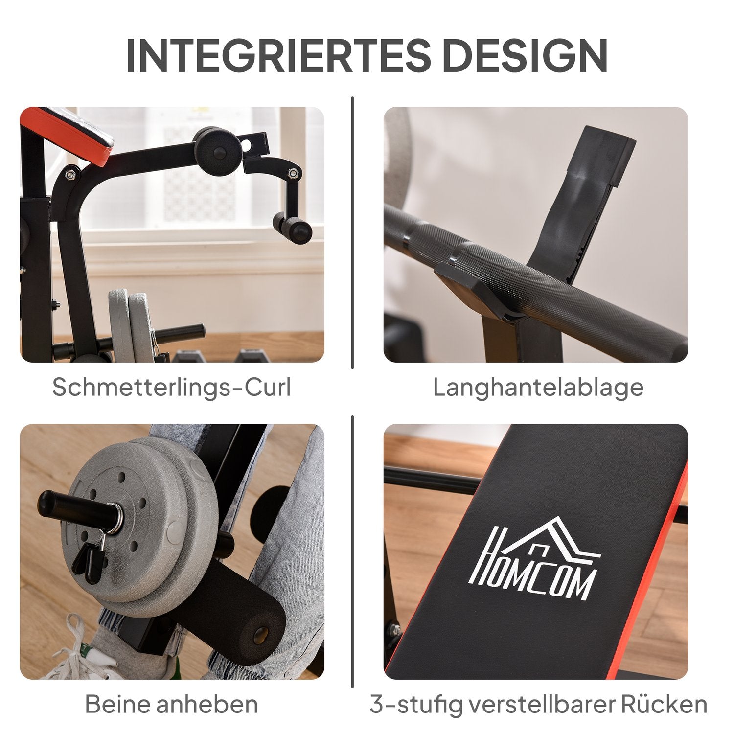 Justerbar viktbänk, Multi-Position Fitness Station, stål