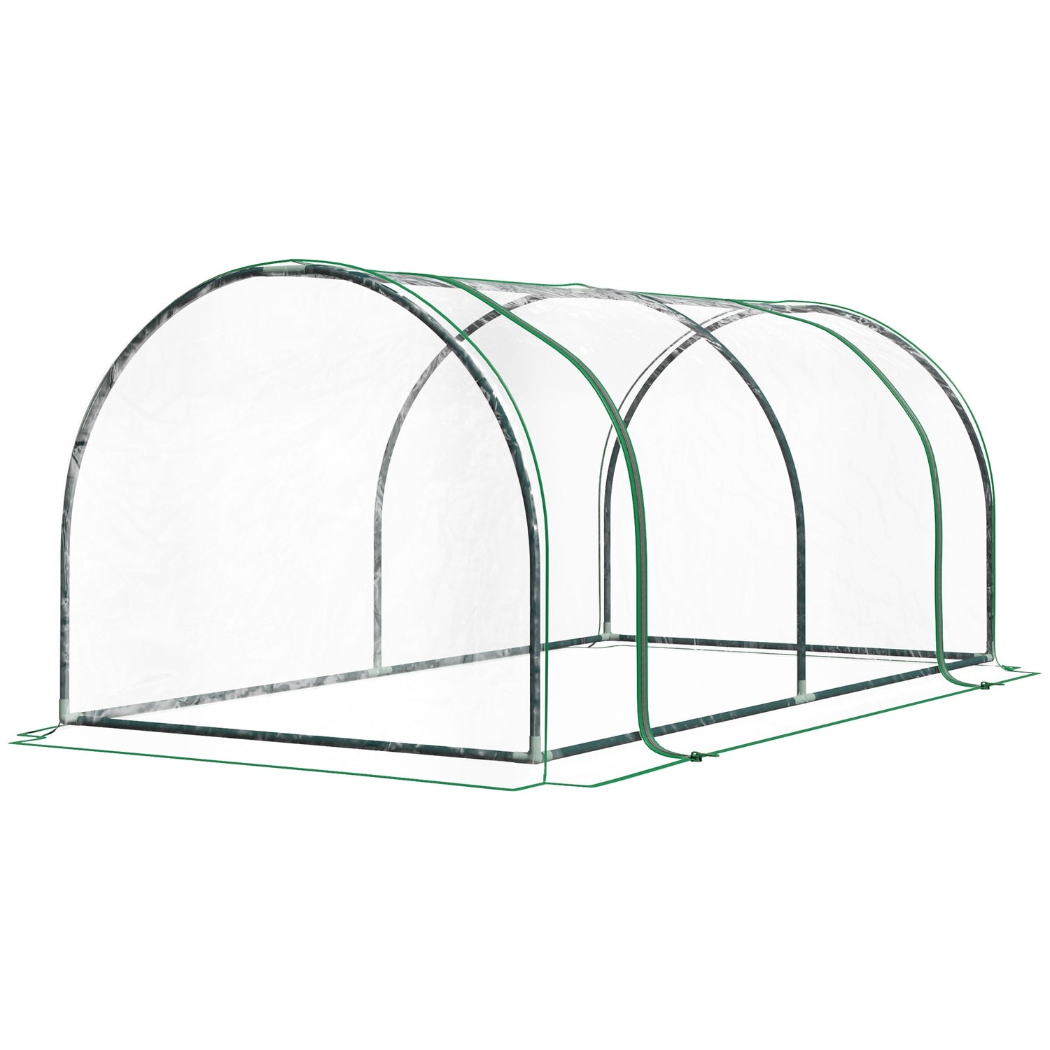 Kallram Växthus med Dörr, Stål PVC, 200x100x80 cm