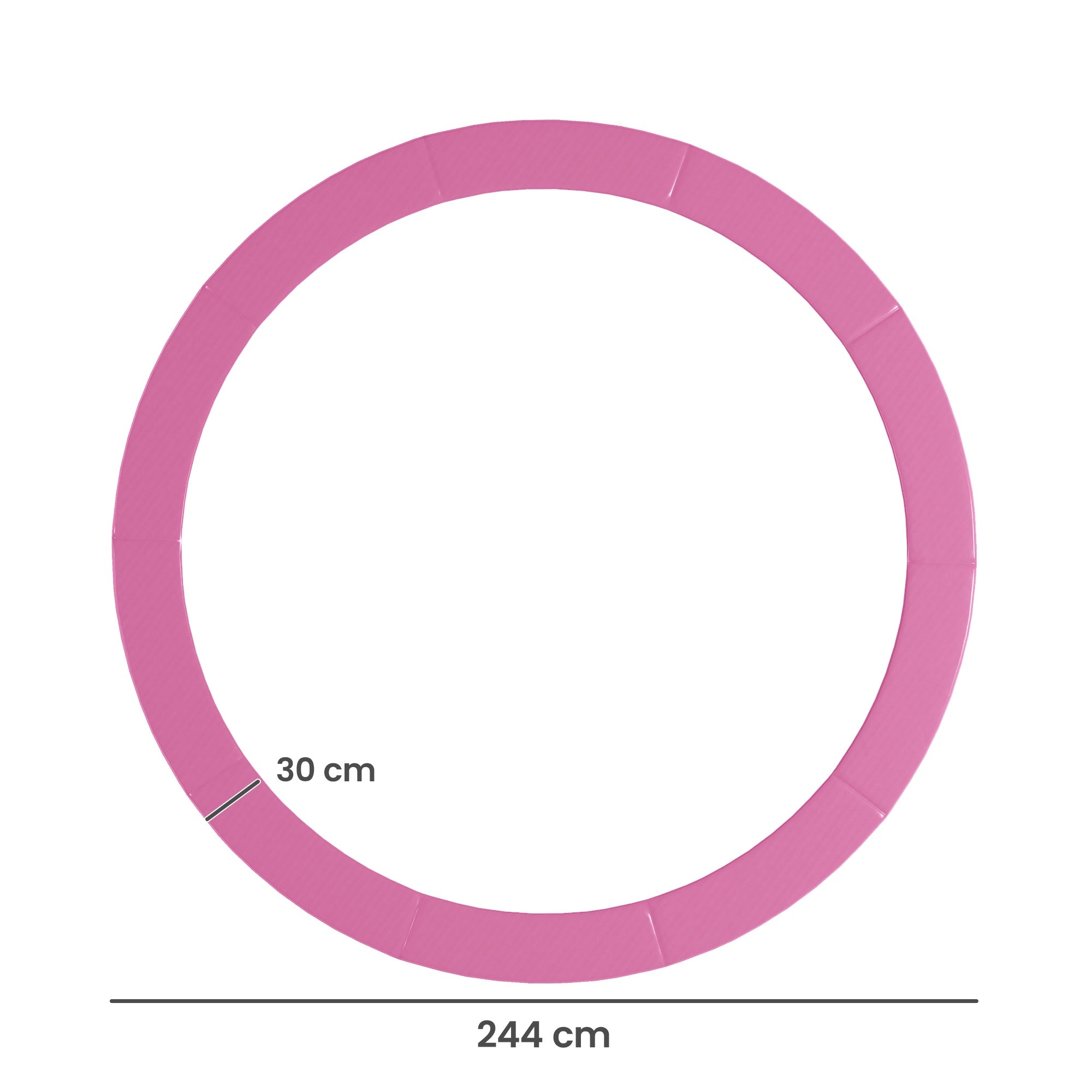 Kantskydd för studsmatta, vattentätt, rivningsbeständigt, 244 cm, rosa