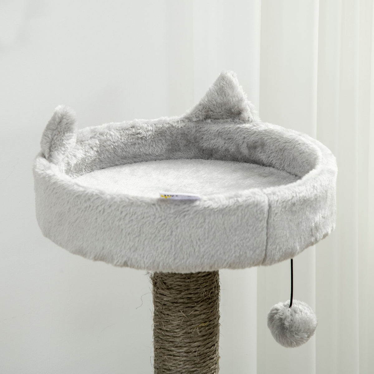 Albero tiragraffi con cuccia e sisal, 113 cm, grigio chiaro