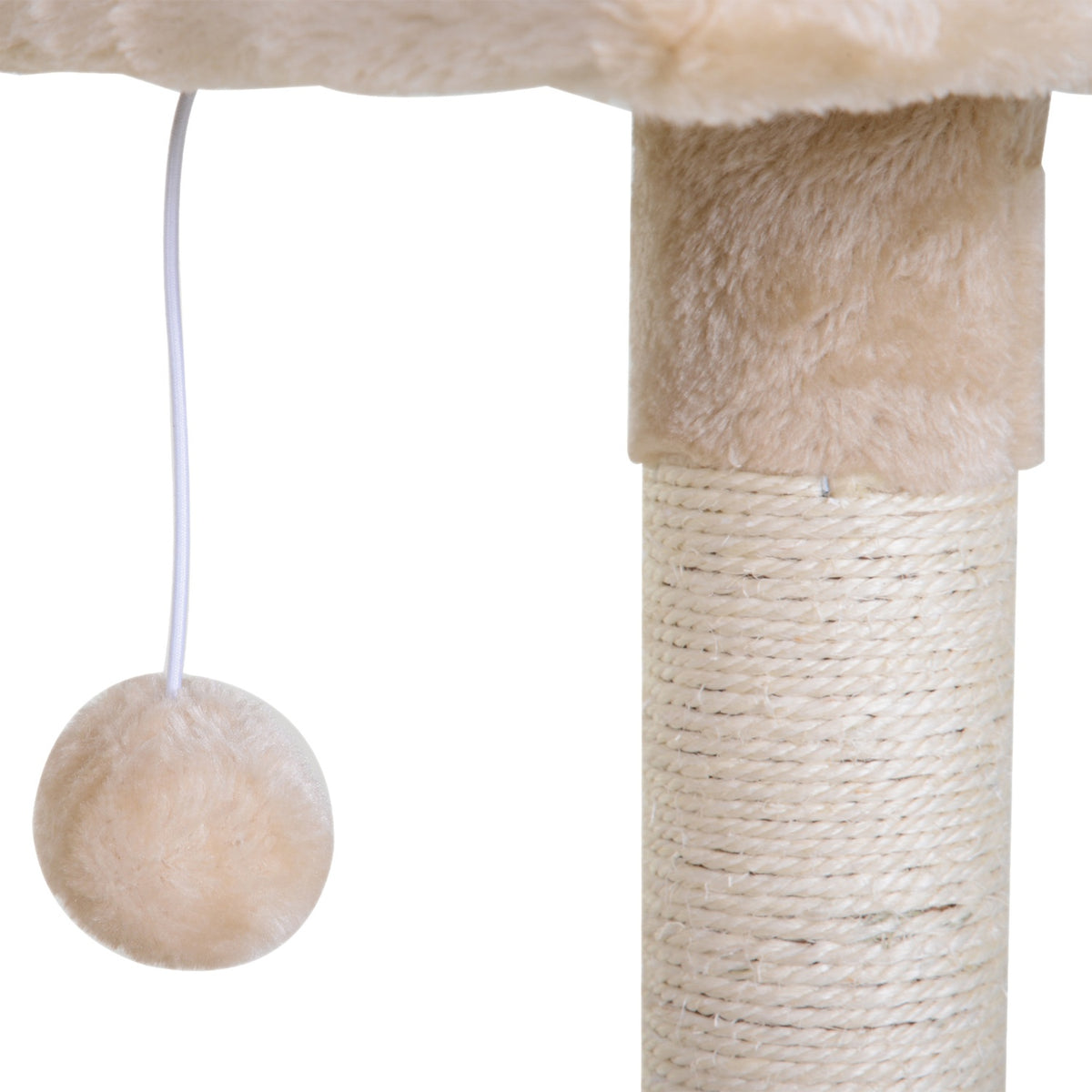 Albero tiragraffi per gatti con sisal e amaca in peluche 50cm