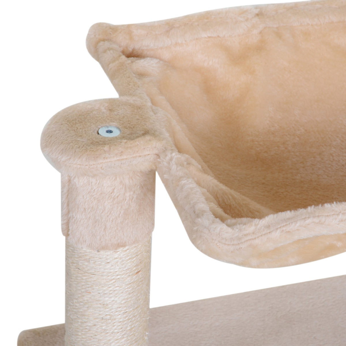 Albero tiragraffi per gatti con sisal e amaca in peluche 50cm